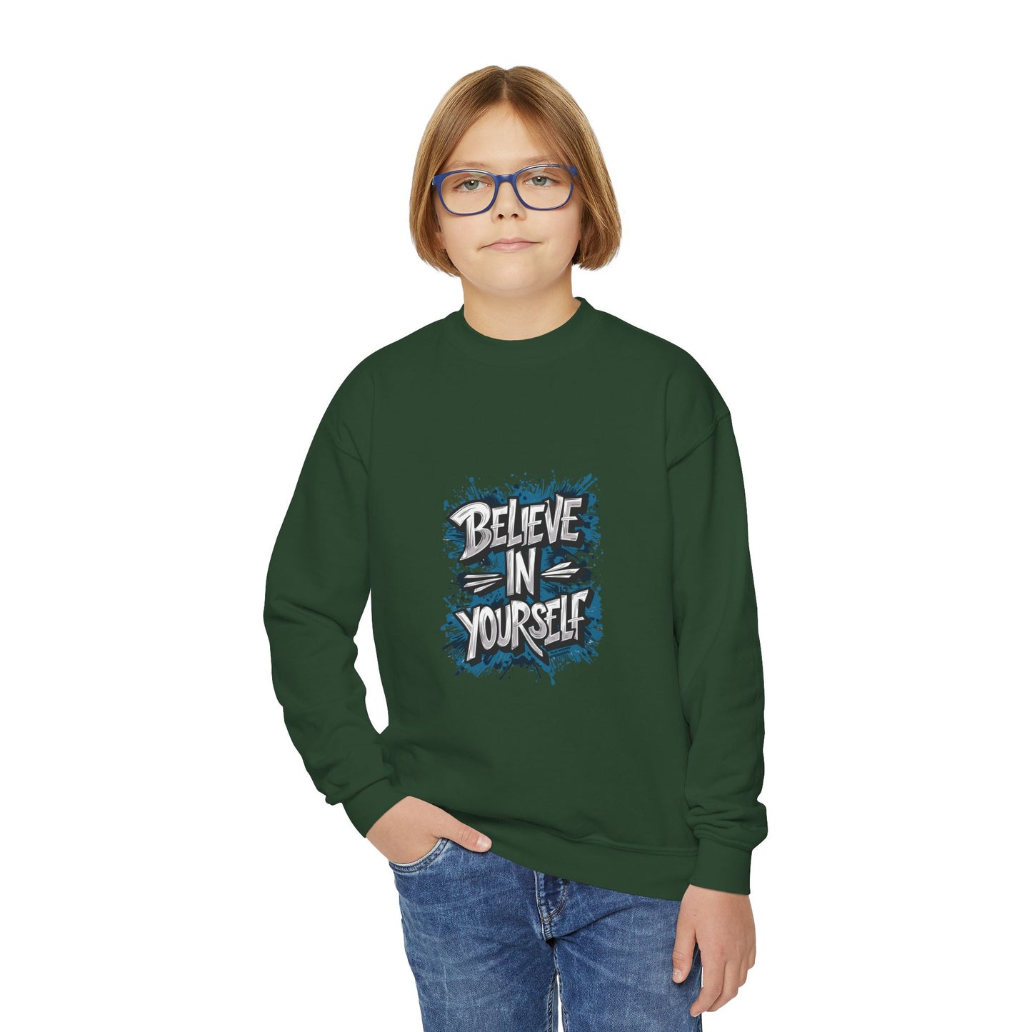 Believe In Yourself Youth Crewneck Sweatshirt