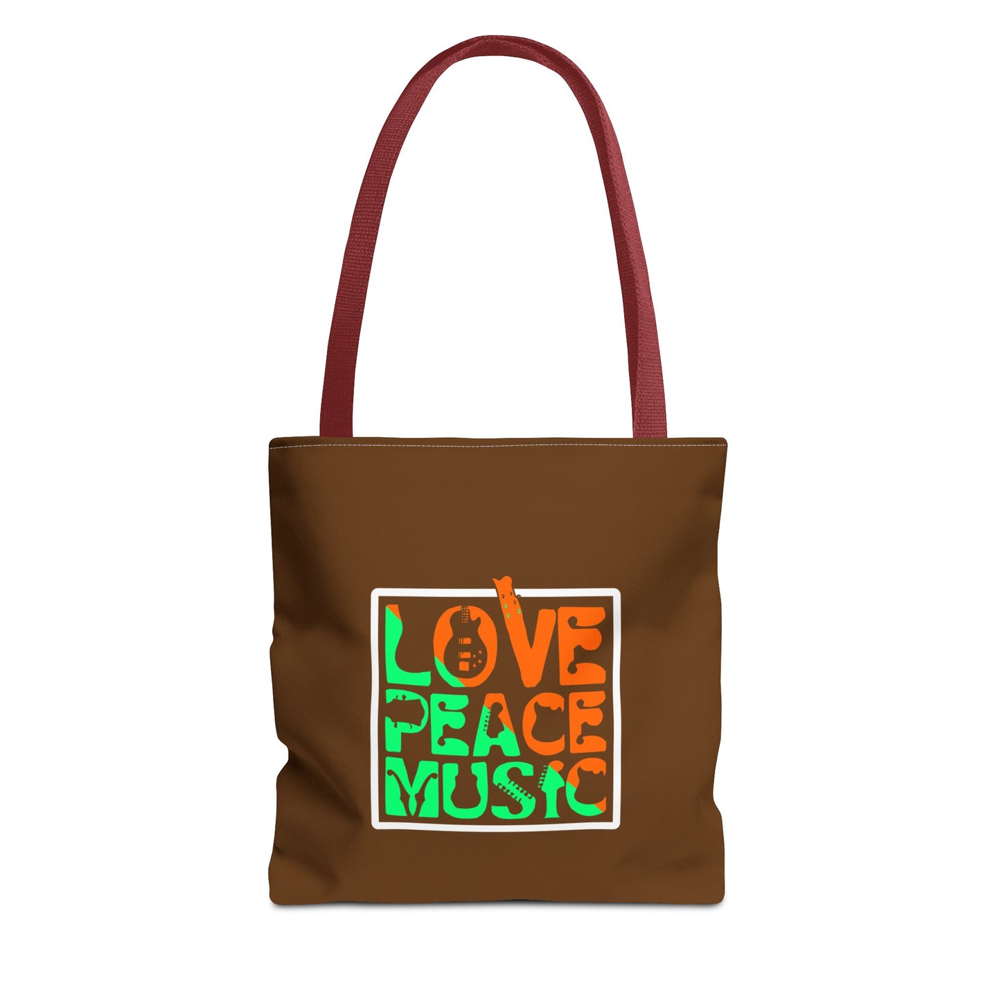 Love Peace Music Tote Bag (AOP)