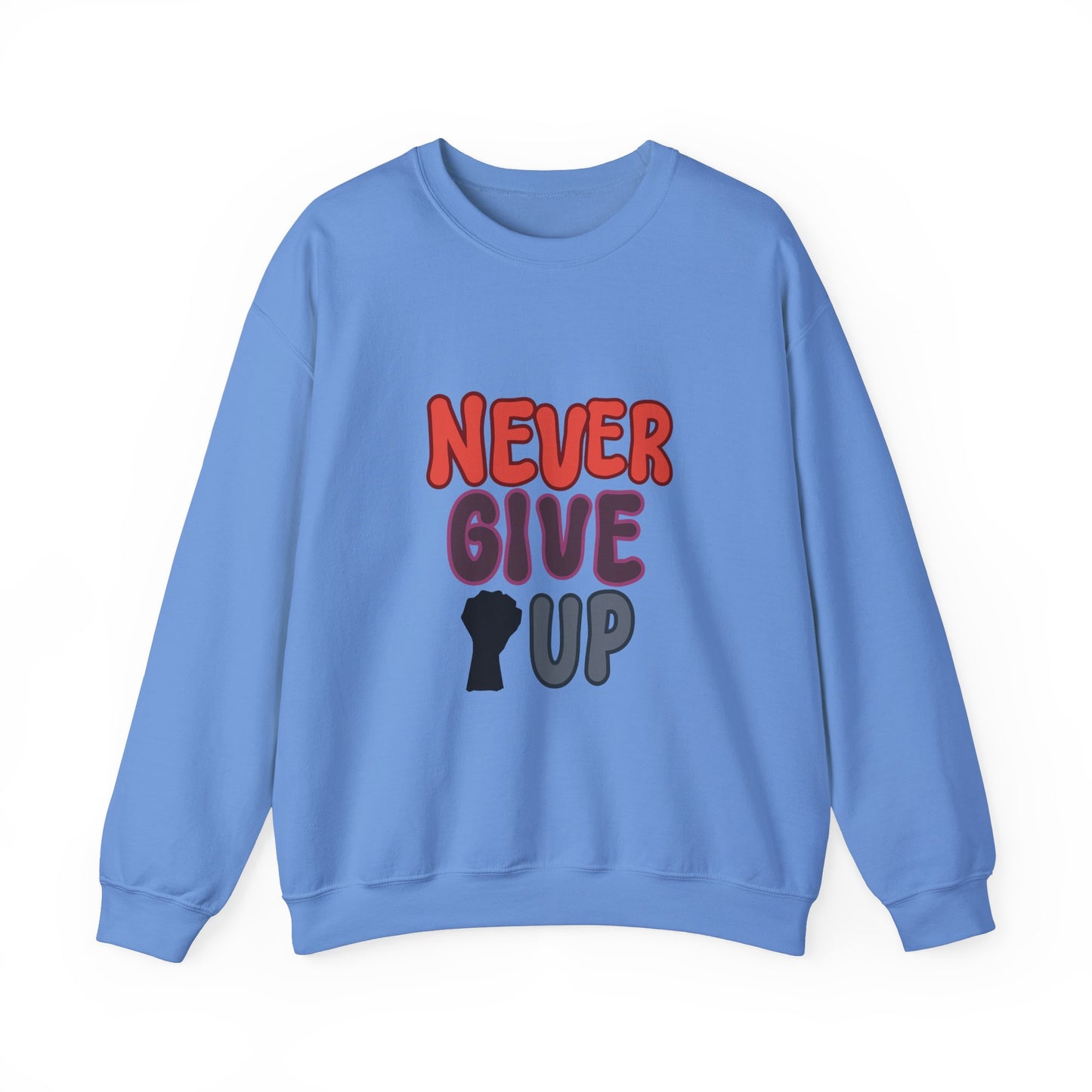 Never Give Up Unisex Heavy Blend™ Crewneck Sweatshirt