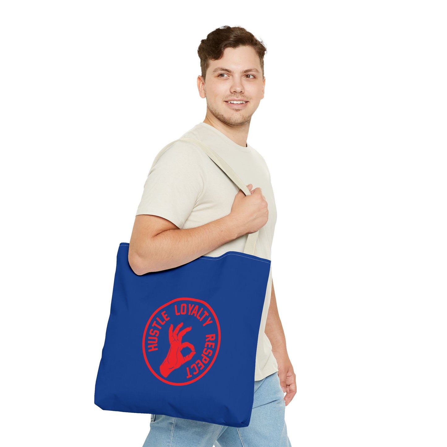 Hustle Loyalty Respect Tote Bag (AOP)