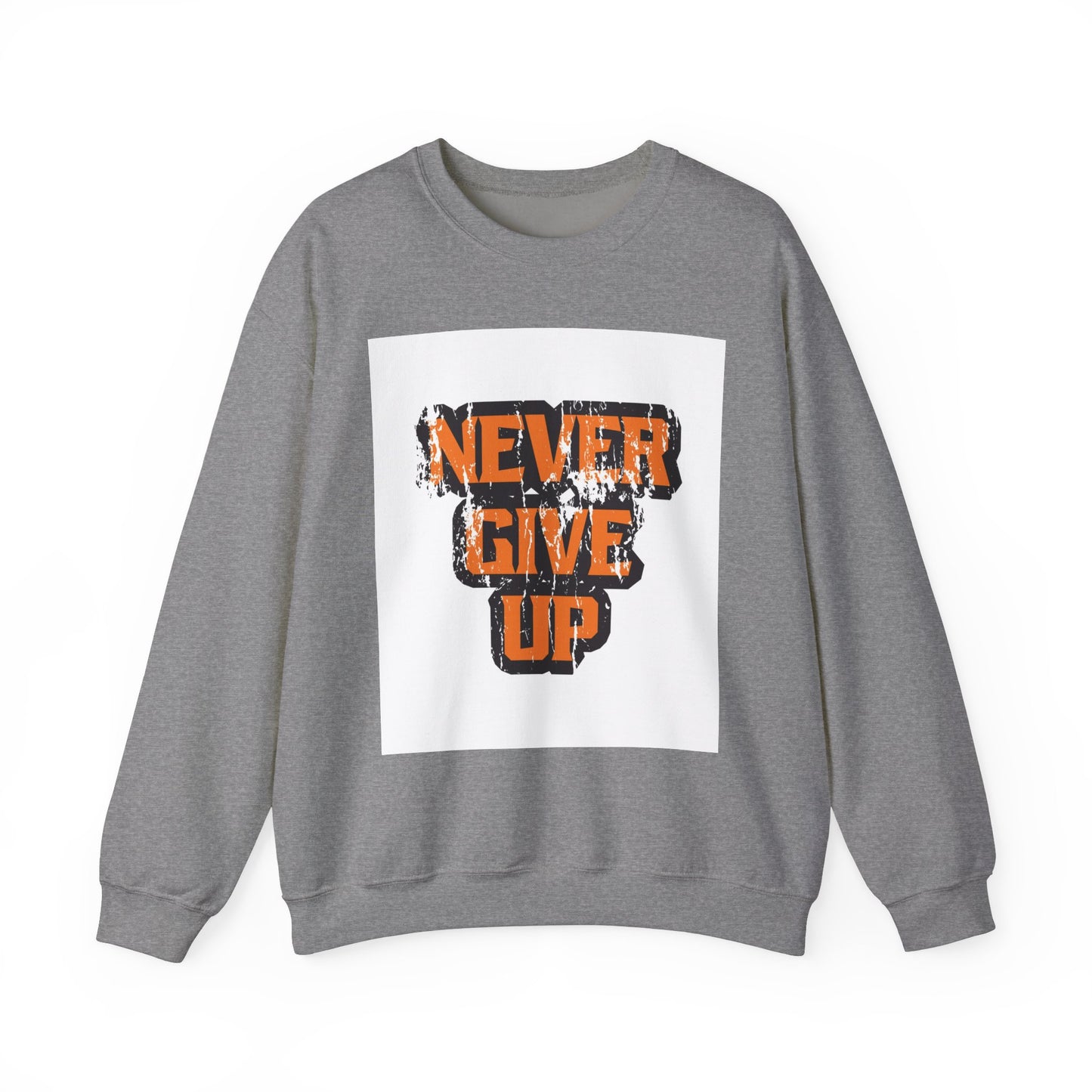 Never Give Up Unisex Heavy Blend™ Crewneck Sweatshirt