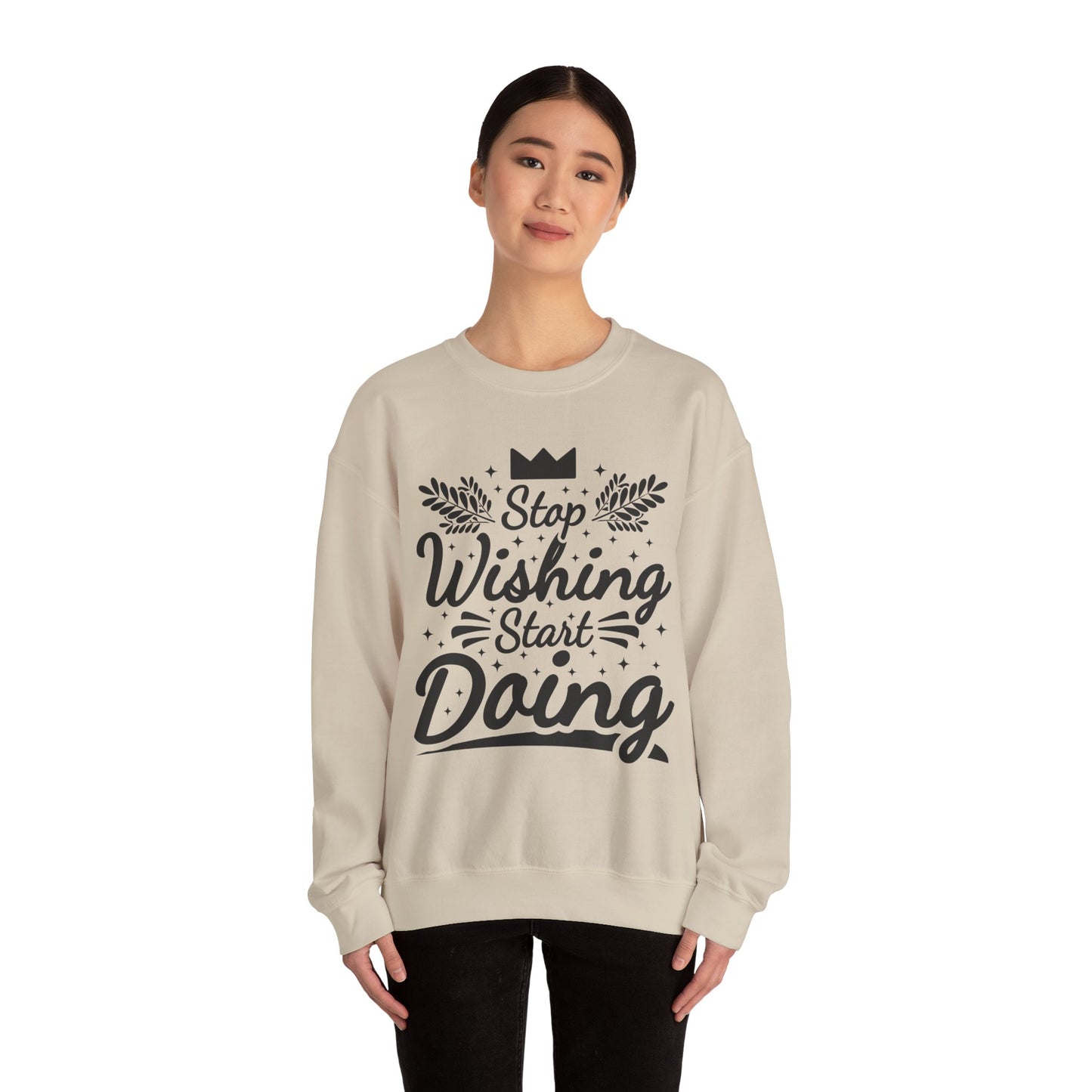 Stop Wishing Start Doing Unisex Heavy Blend™ Crewneck Sweatshirt