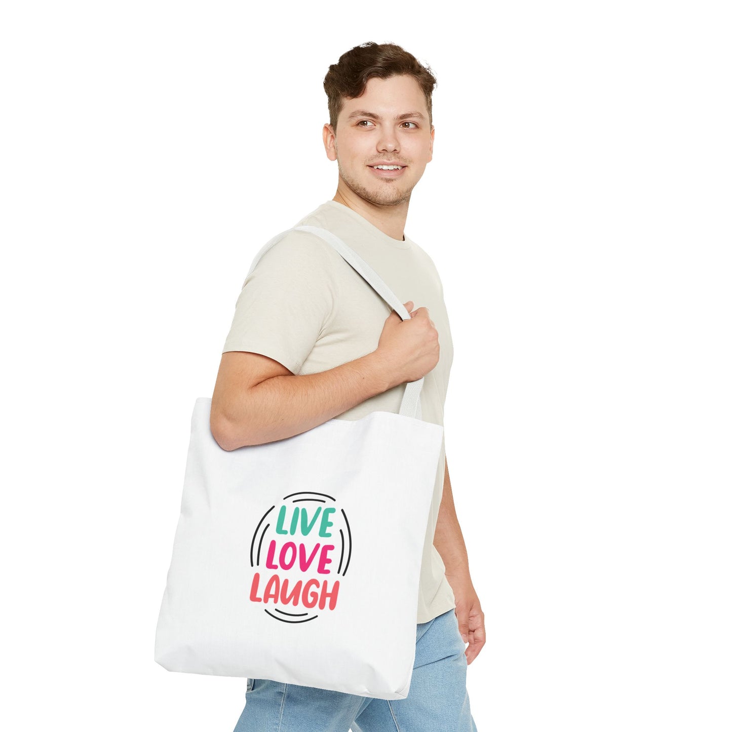 Live Love Laugh Tote Bag (AOP)