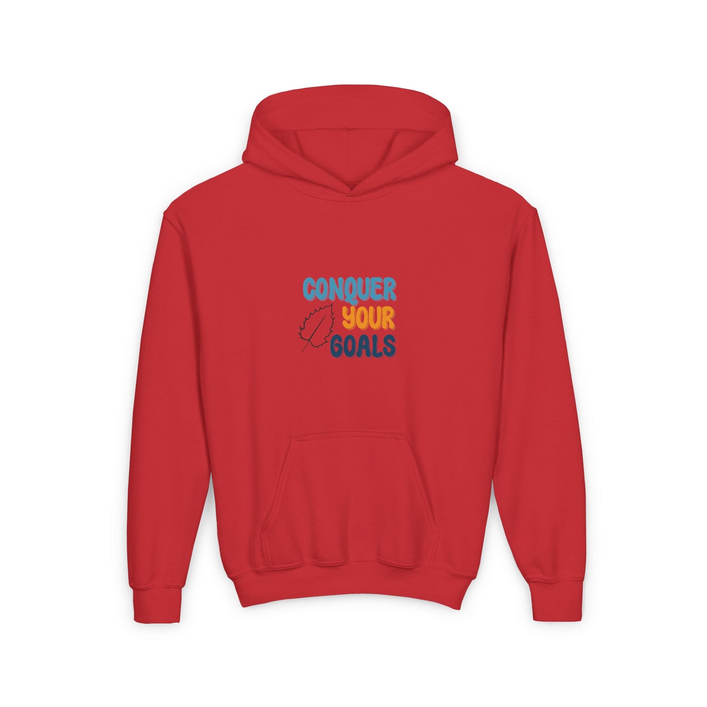 Conquer Your Goals Youth Heavy Blend Hooded Sweatshirt