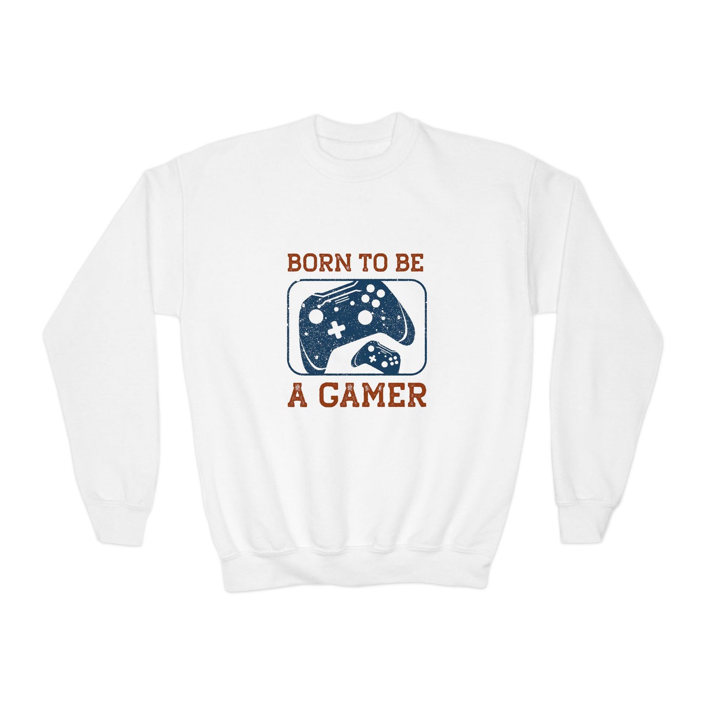 Born To Be A Gamer Youth Crewneck Sweatshirt