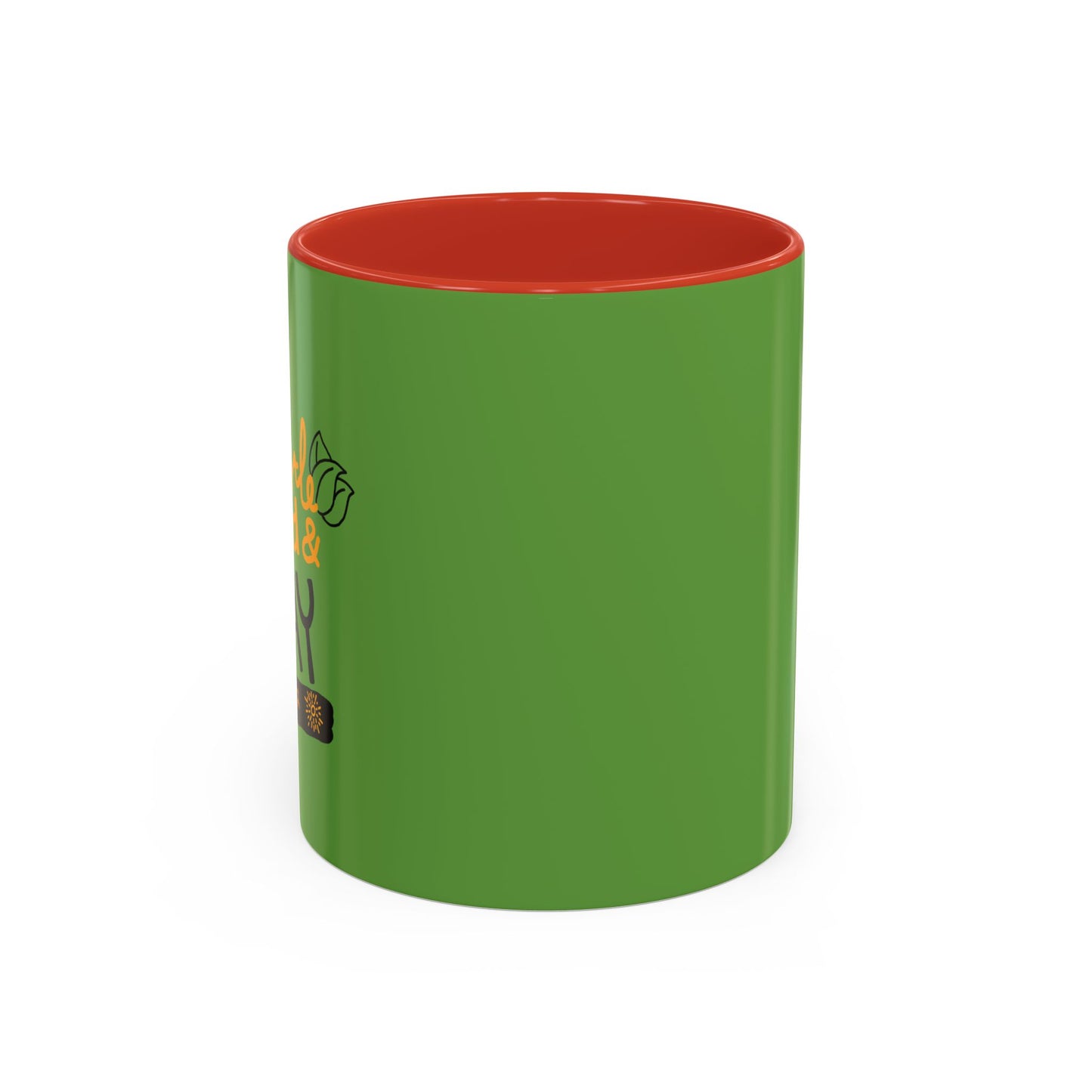 Hustle Hard And Pray Harder Accent Coffee Mug (11, 15oz)