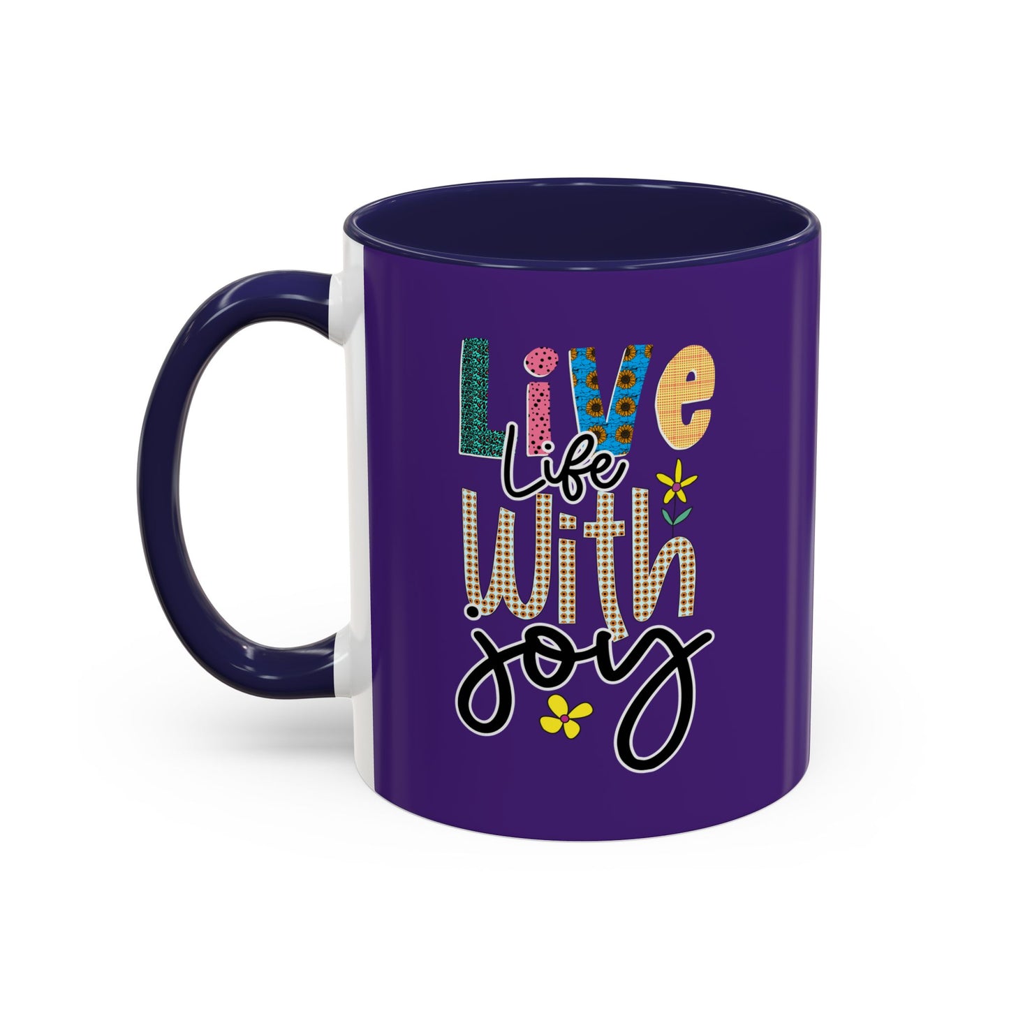 Live Life With Joy Accent Coffee Mug (11, 15oz)