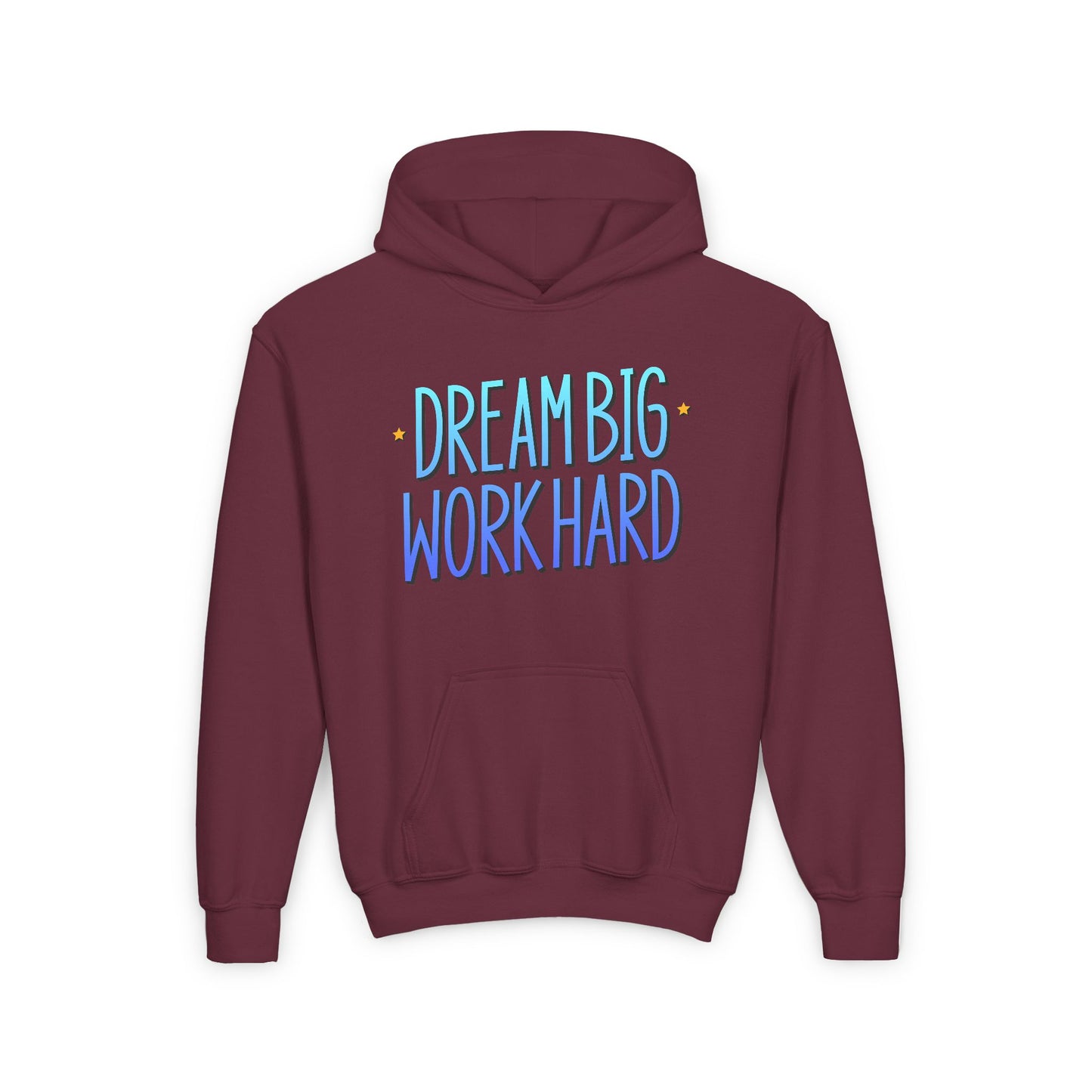 Dream Big Work Hard Youth Heavy Blend Hooded Sweatshirt