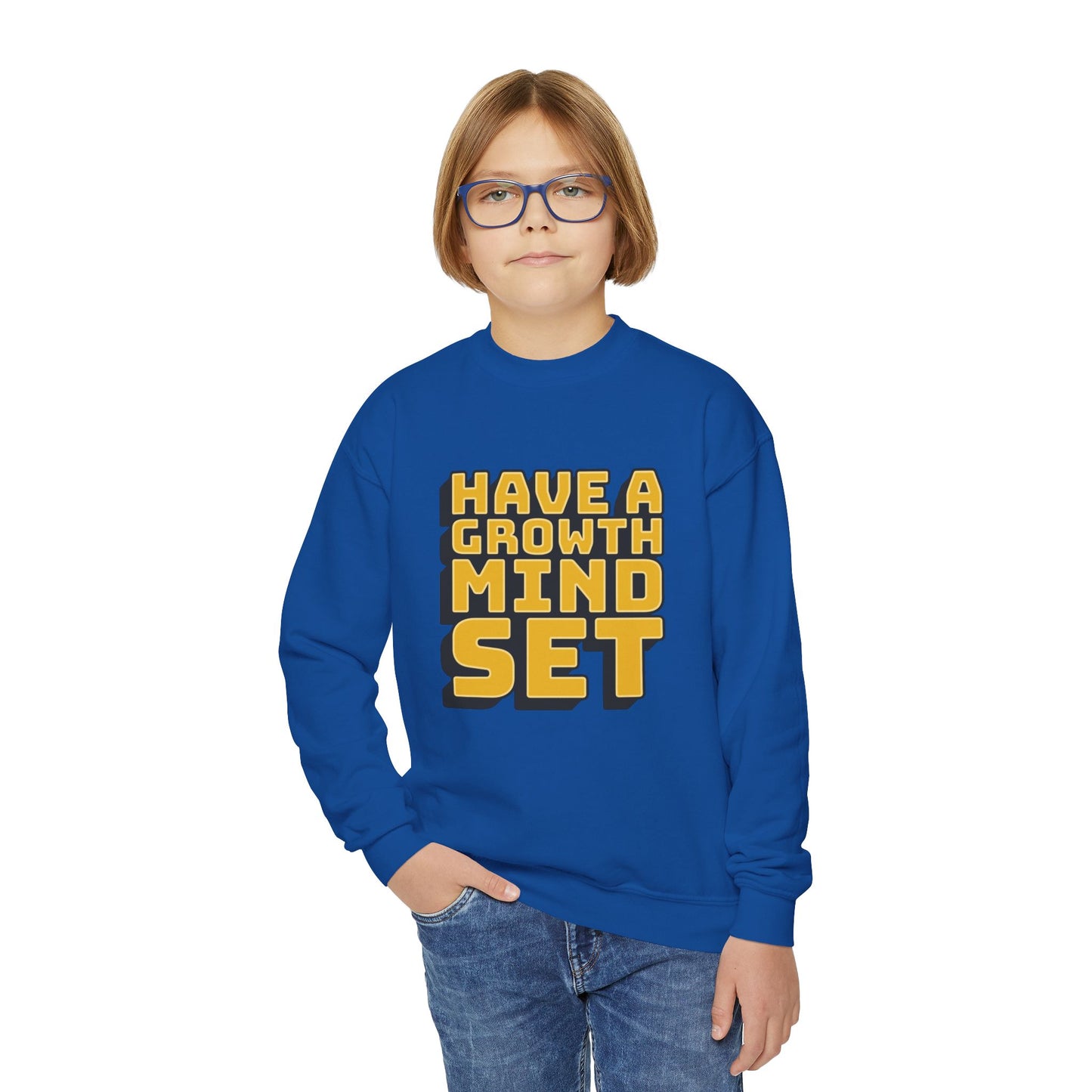 Have A Growth Mind Set Youth Crewneck Sweatshirt