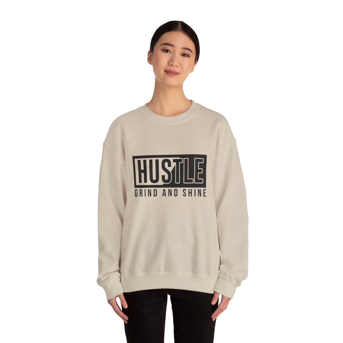 Hustle Grind And Shine Unisex Heavy Blend™ Crewneck Sweatshirt