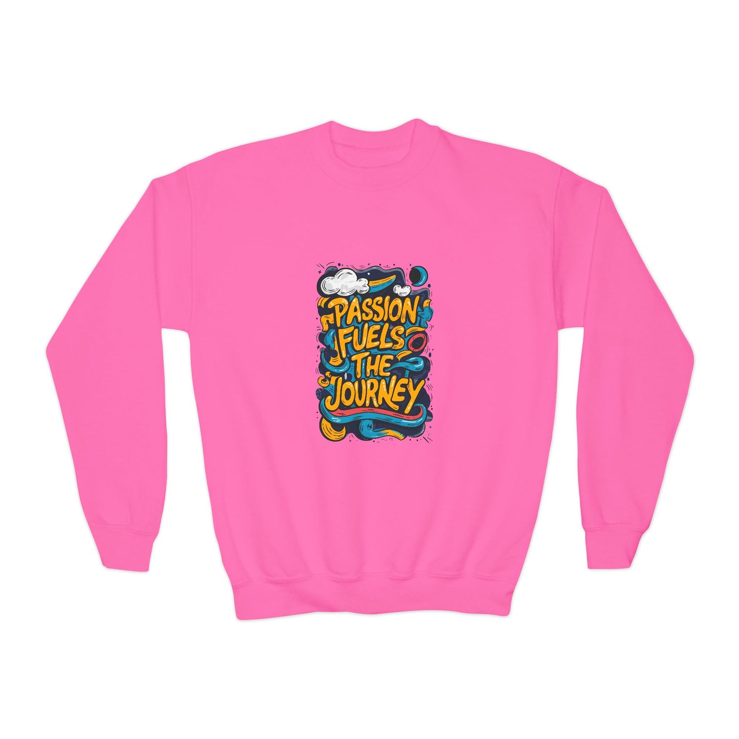 Passion Fuels The Journey Youth Crewneck Sweatshirt