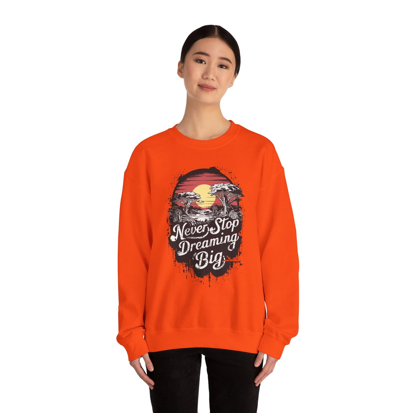 Never Stop Dreaming Big Unisex Heavy Blend™ Crewneck Sweatshirt