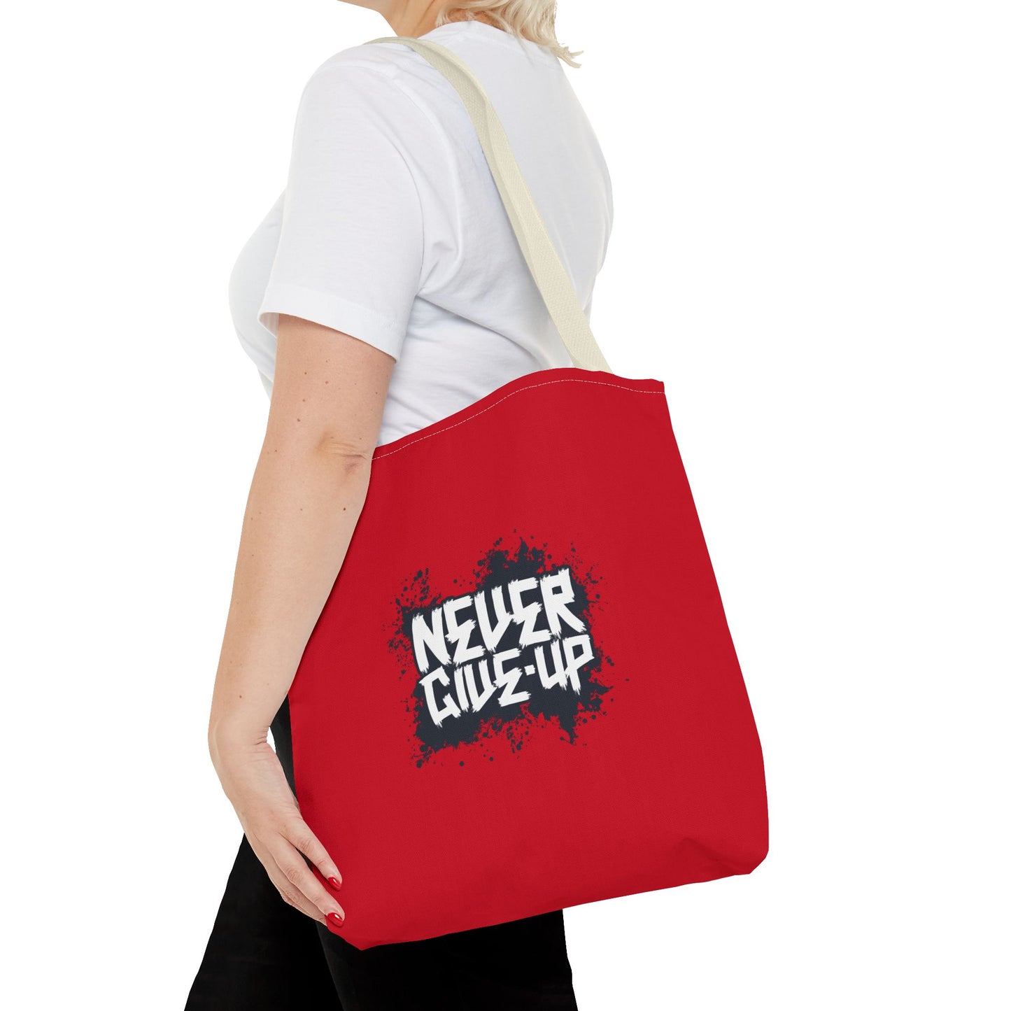 Never Give Up Tote Bag (AOP)