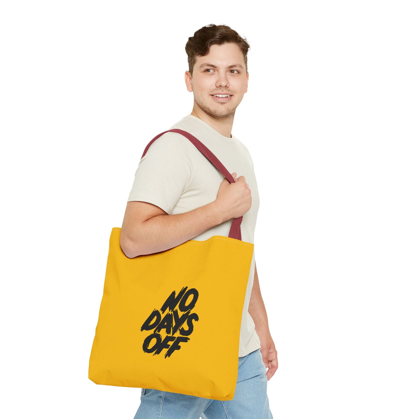 No Days Off Tote Bag (AOP)