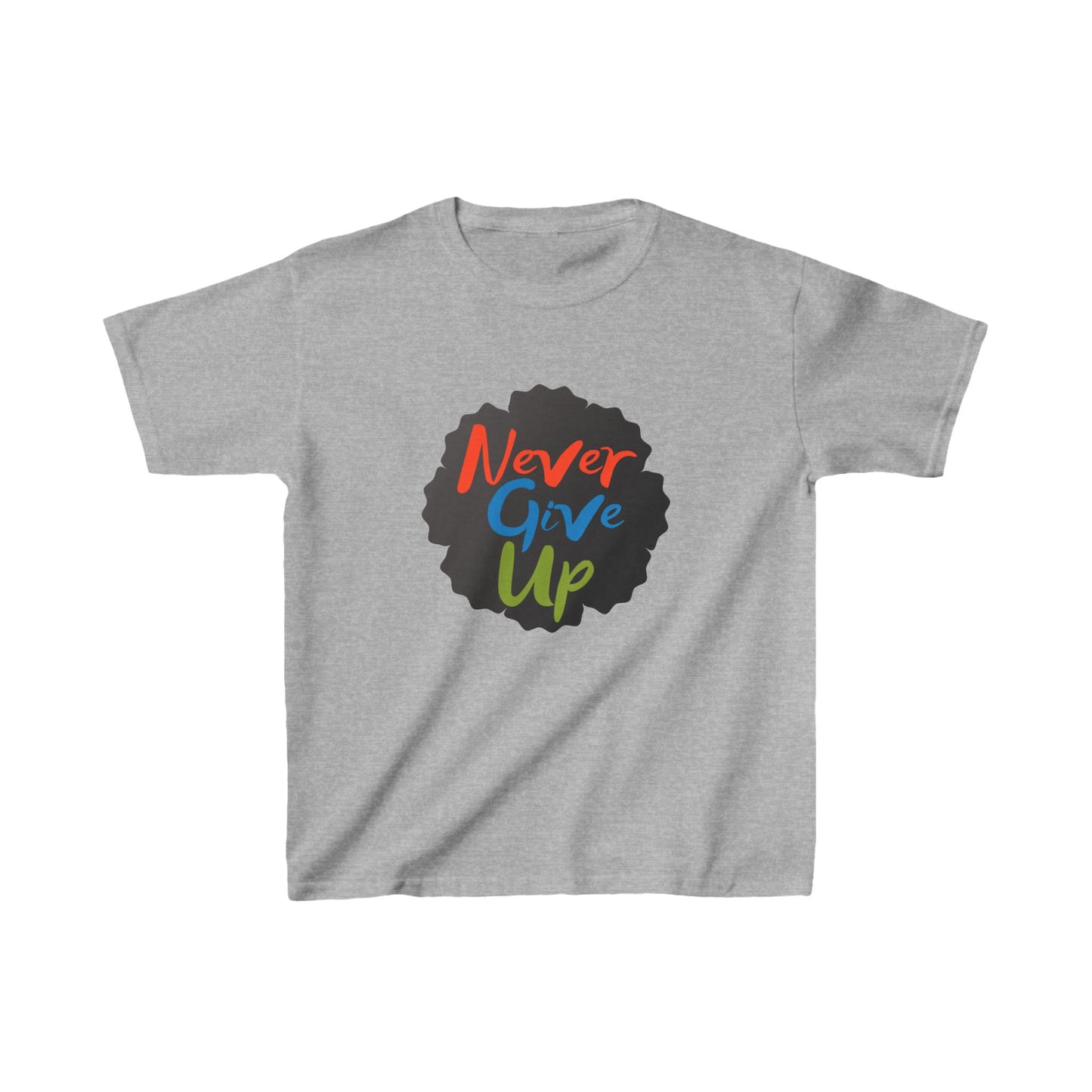 Never Give Up Kids Heavy Cotton™ Tee