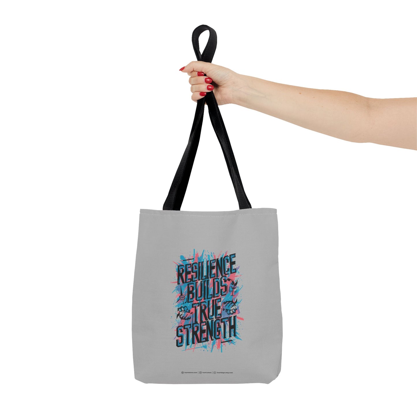 Resilience Builds True Strength Tote Bag (AOP)