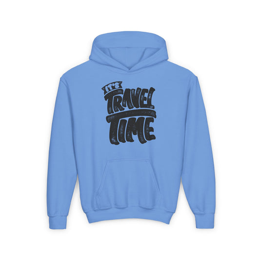 It's Travel Time Youth Heavy Blend Hooded Sweatshirt
