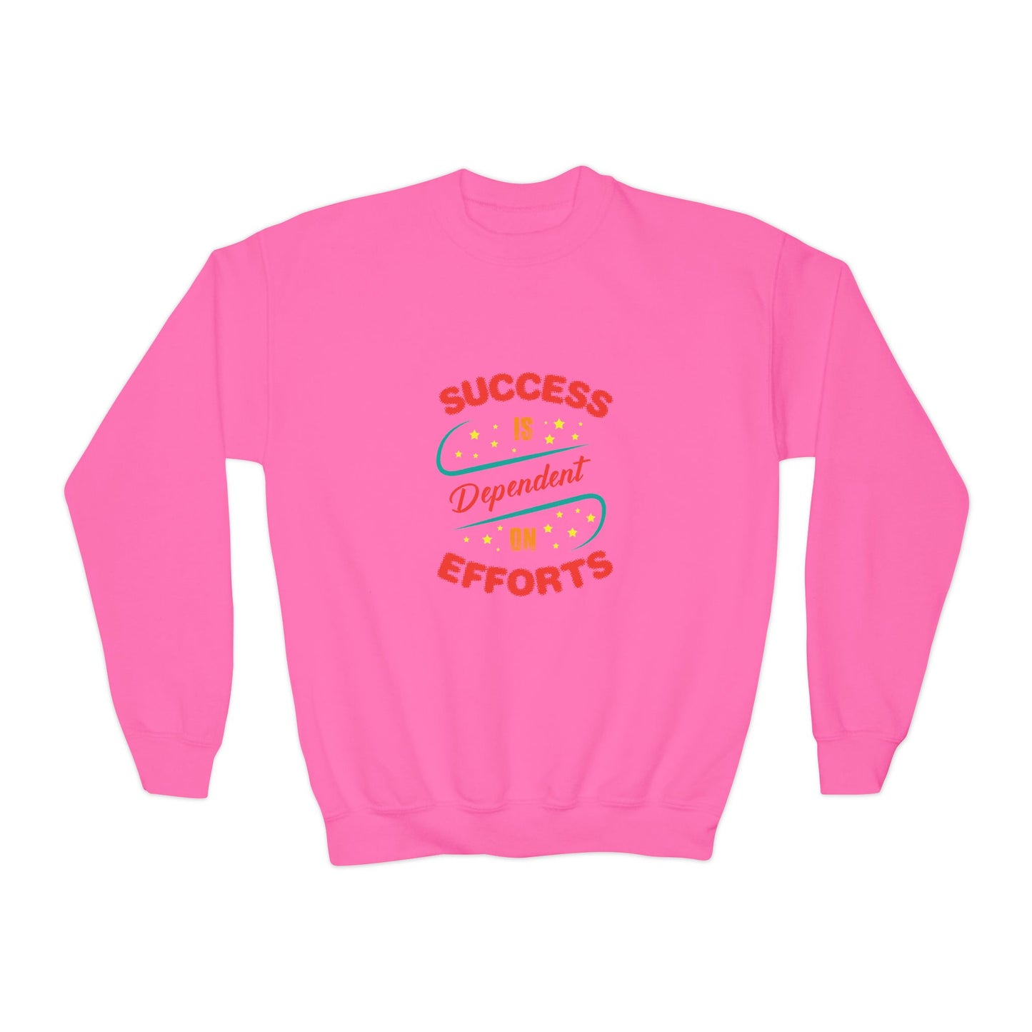 Success Is Dependent On Efforts Youth Crewneck Sweatshirt