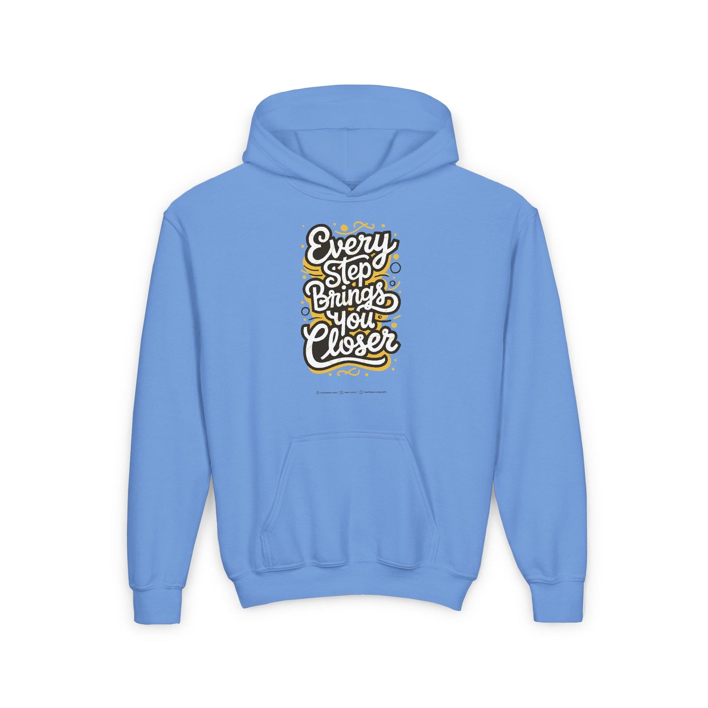 Every Step Brings You Closer Youth Heavy Blend Hooded Sweatshirt