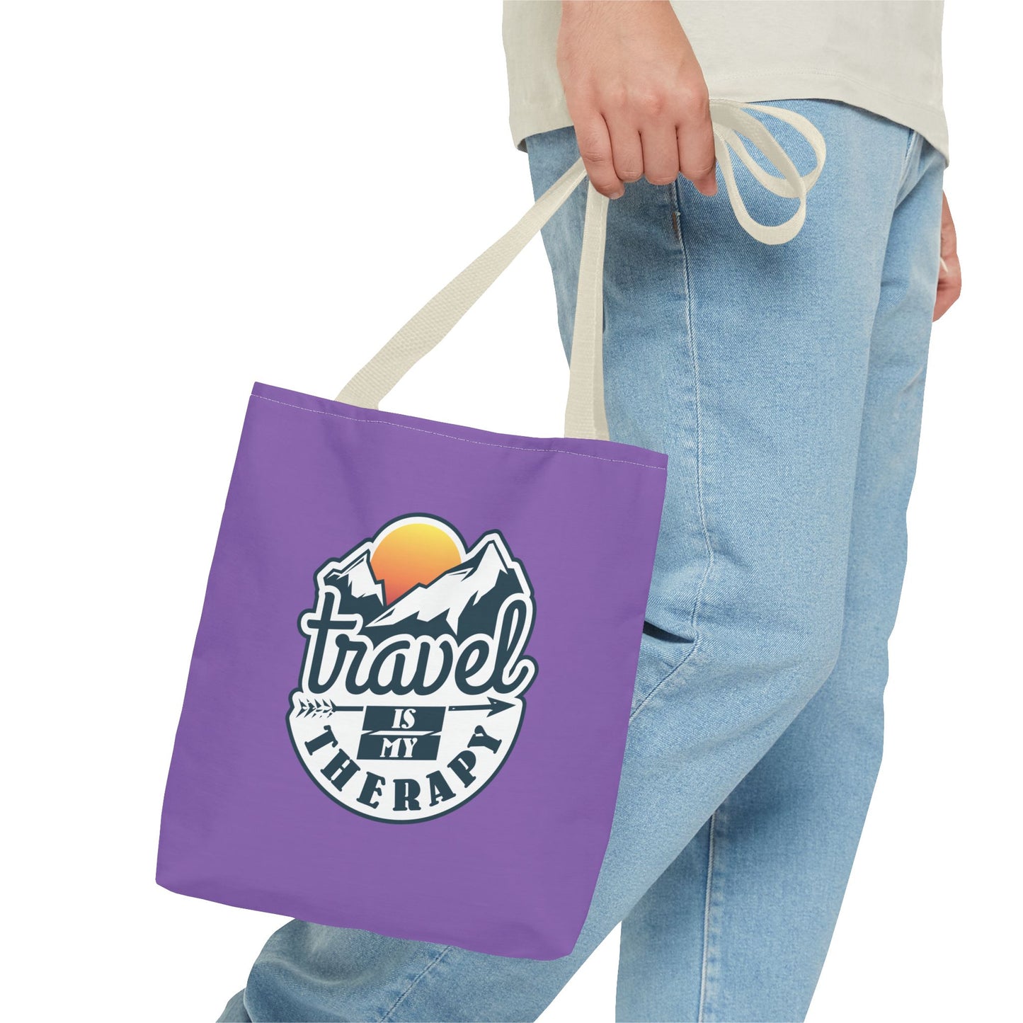 Travel Is My Therapy Tote Bag (AOP)