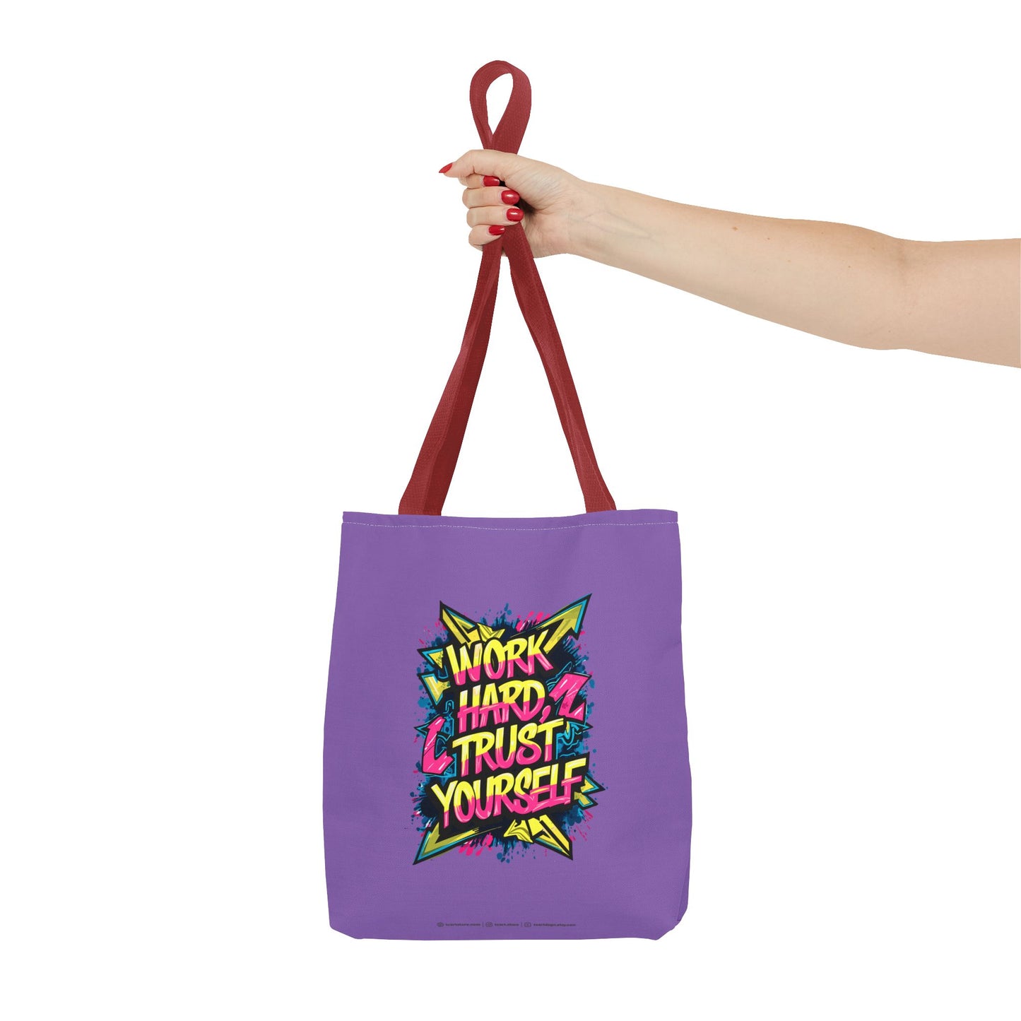 Work Hard Trust Yourself Tote Bag (AOP)