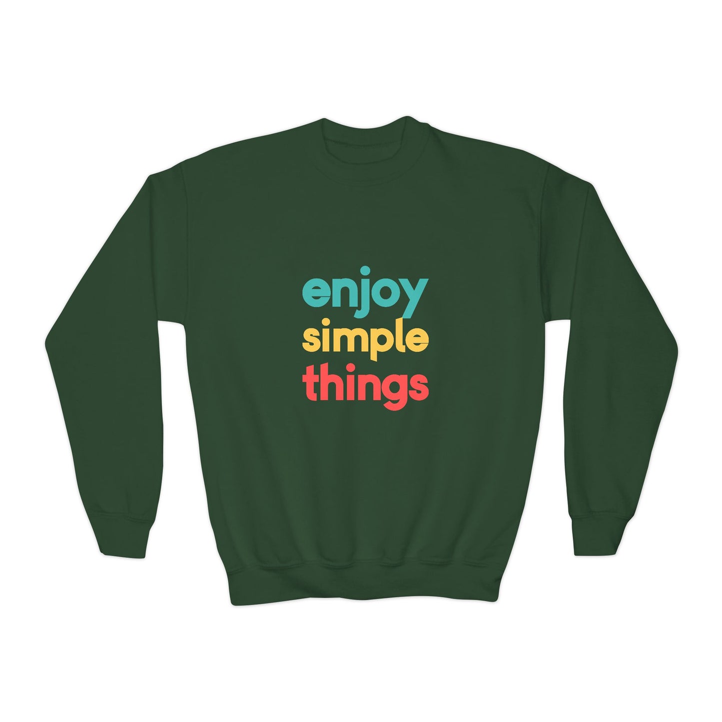Enjoy Simple Things Youth Crewneck Sweatshirt