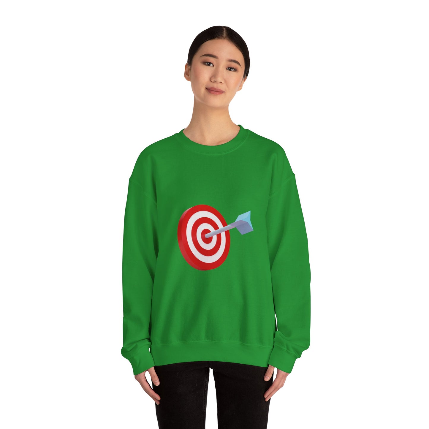3d Render Arroe Hit The Center Of Target Or Goal Of Success Unisex Heavy Blend™ Crewneck Sweatshirt