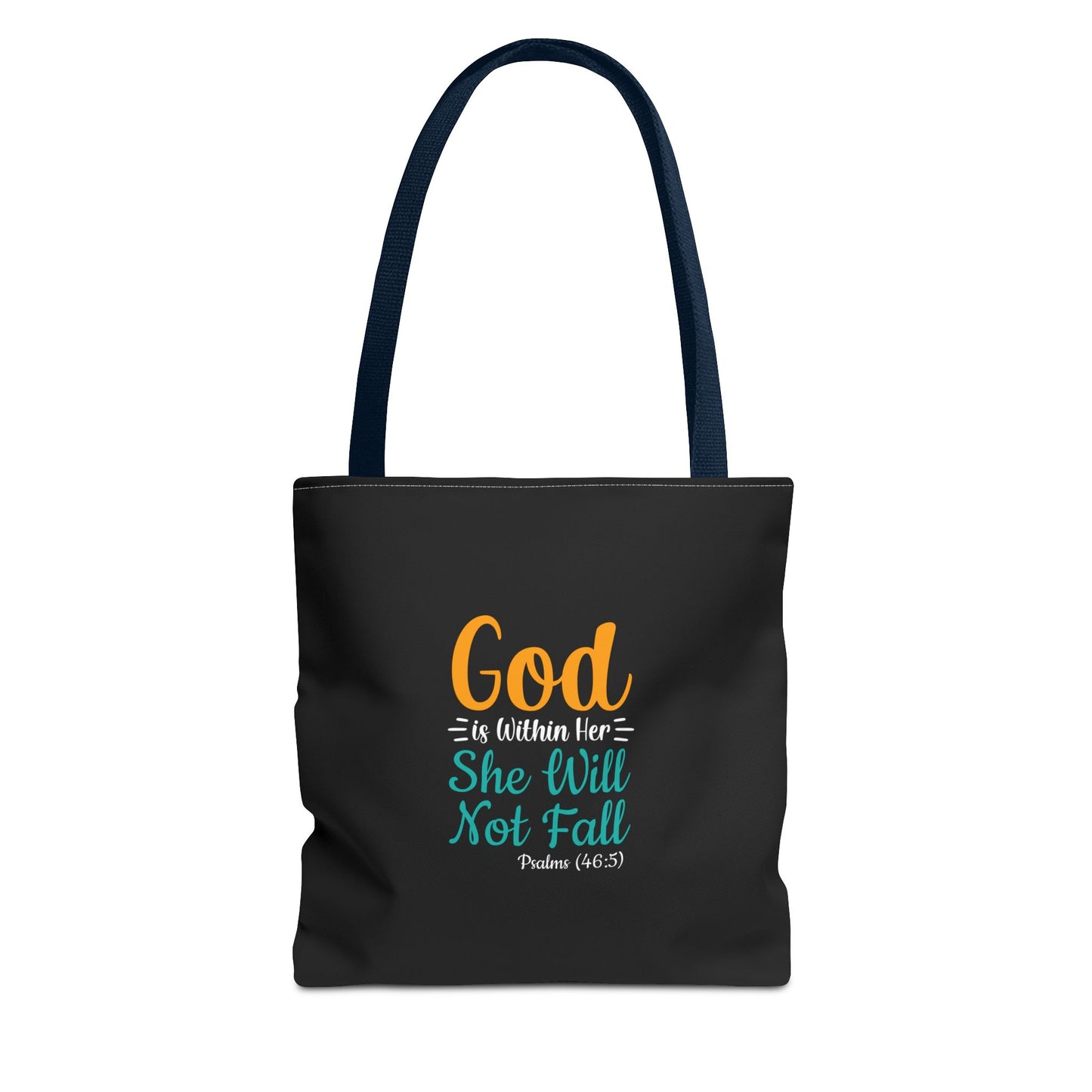 God Is Within Her She Will Not Fall Tote Bag (AOP)