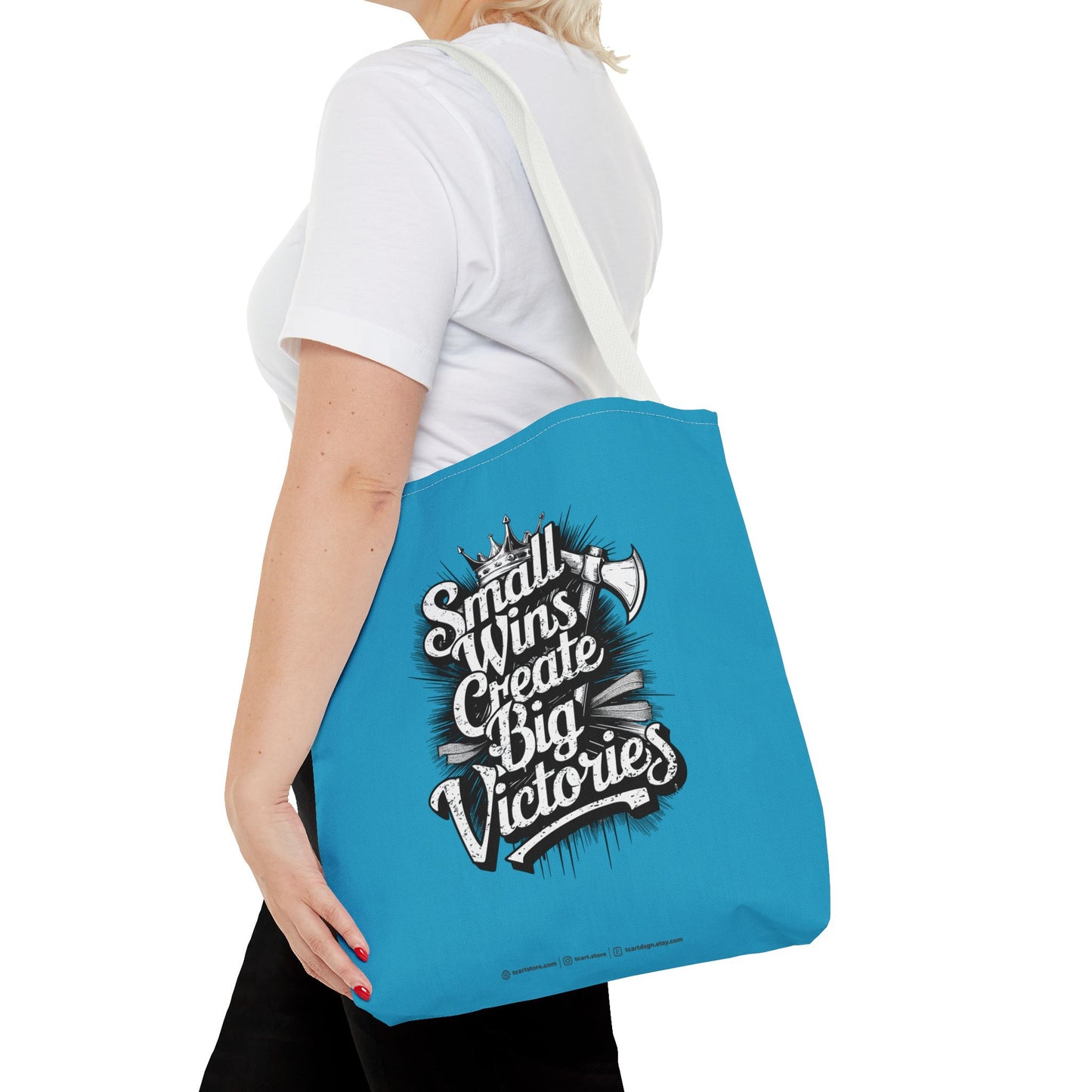 Small Wings Create Big Victories Tote Bag (AOP)