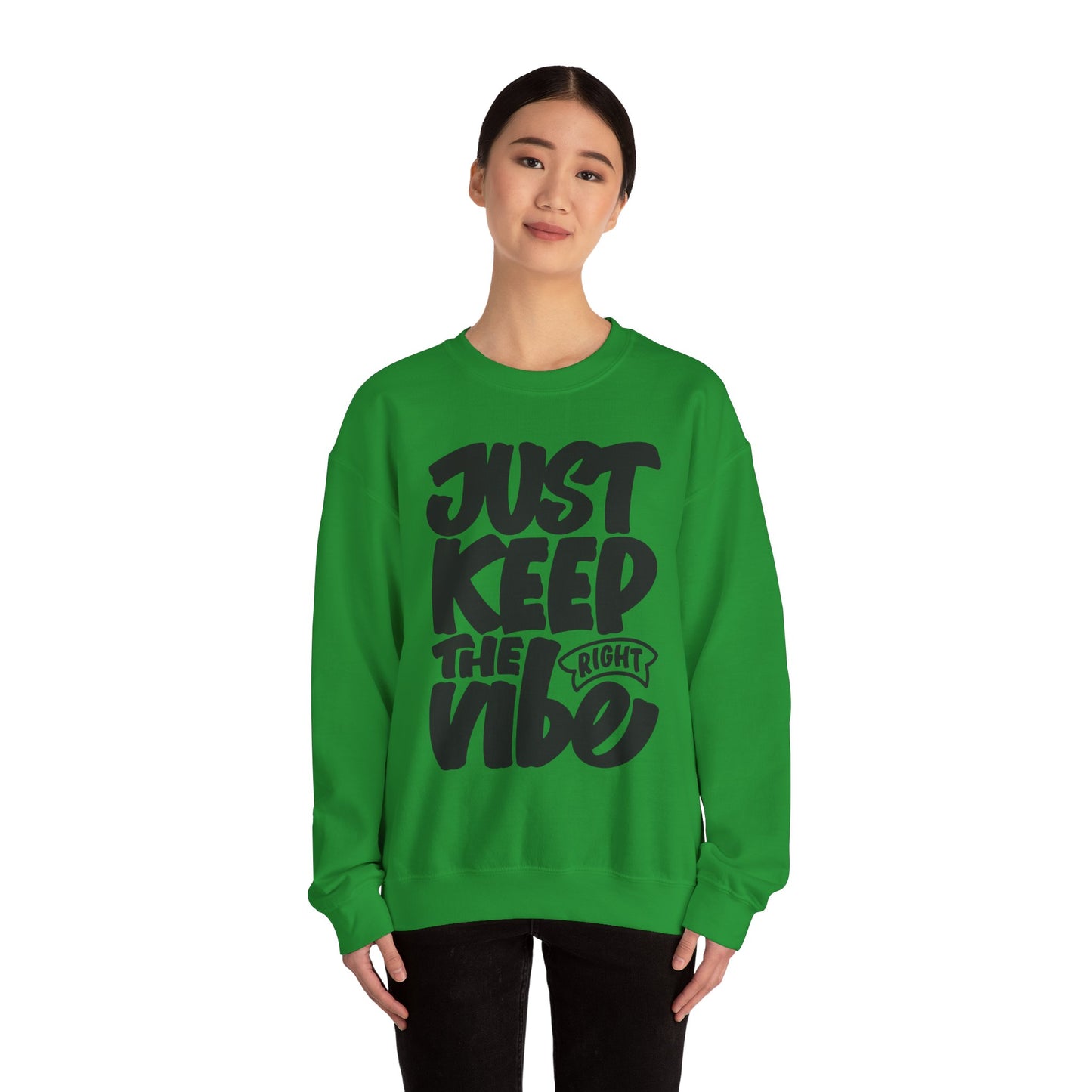 Just Keep The Right Vibe Unisex Heavy Blend™ Crewneck Sweatshirt