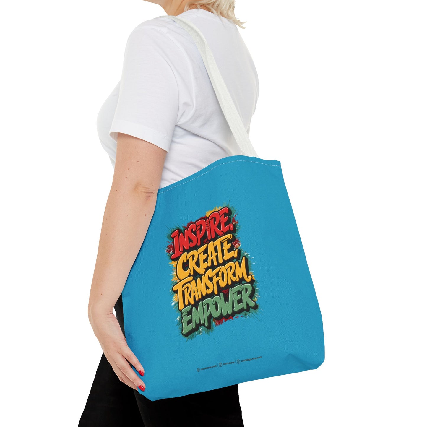 Inspire Create Transform Empower Tote Bag (AOP)