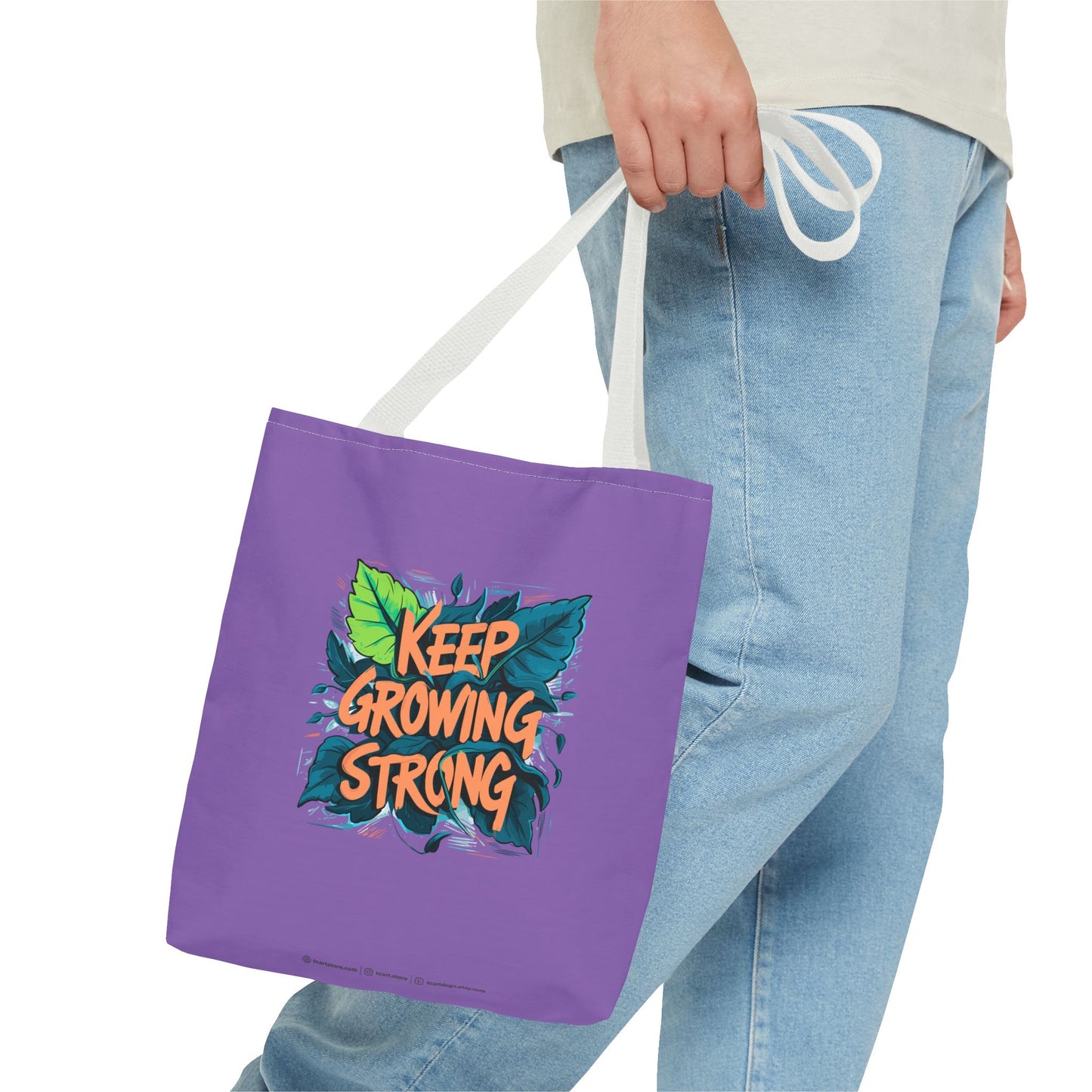 Keep Growing Strong Tote Bag (AOP)