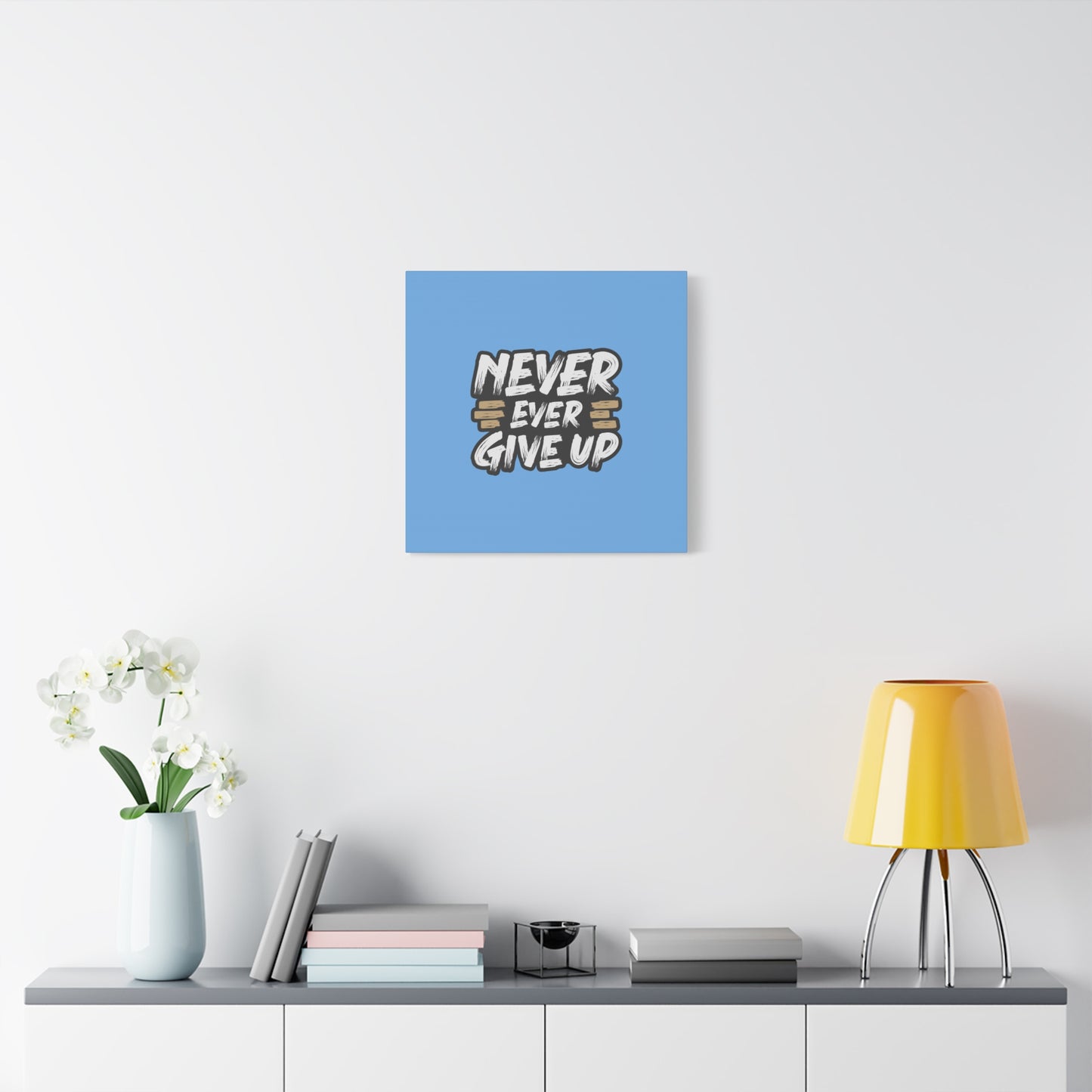 Never Ever Give Up Matte Canvas, Stretched, 1.25"