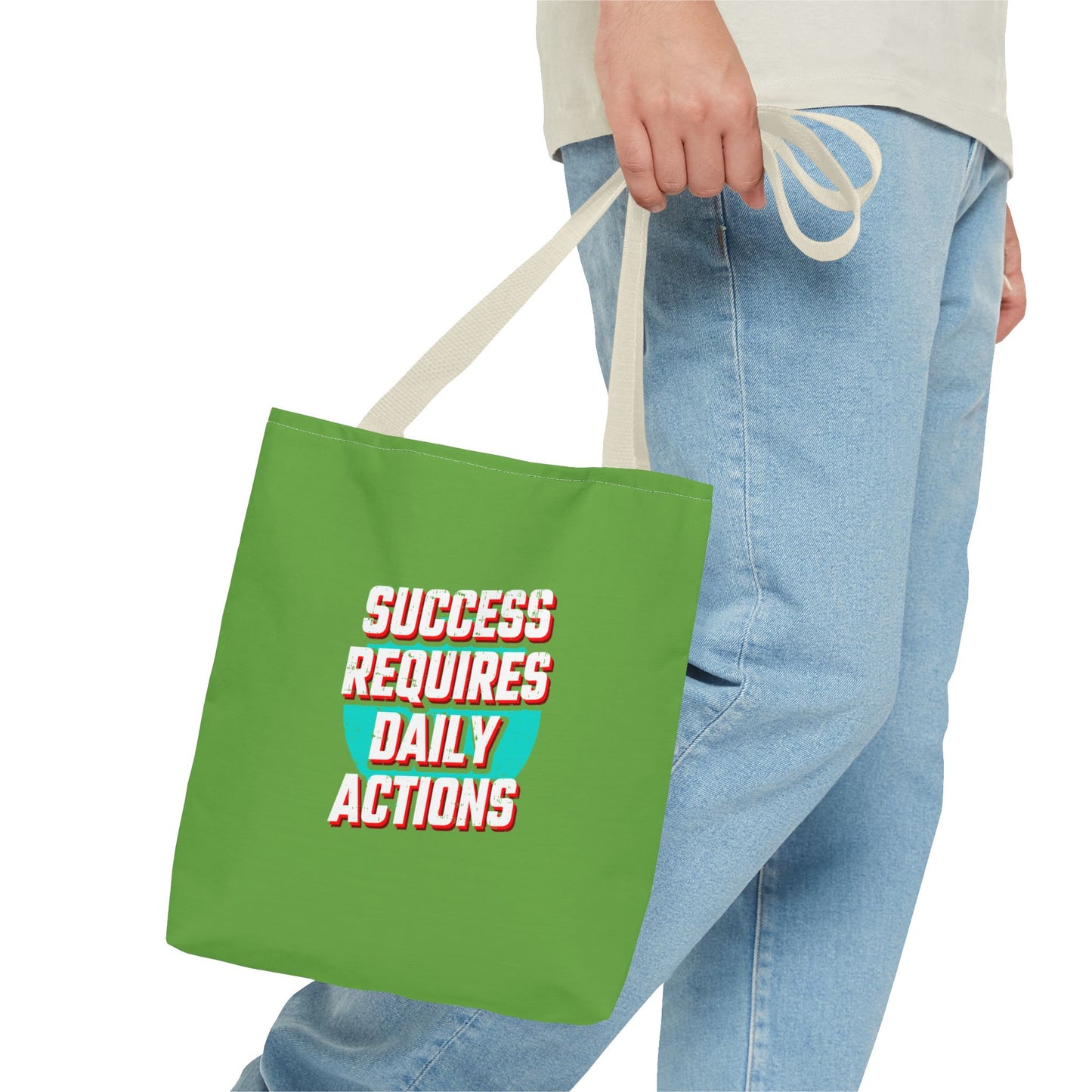 Success Requires Daily Actions Tote Bag (AOP)