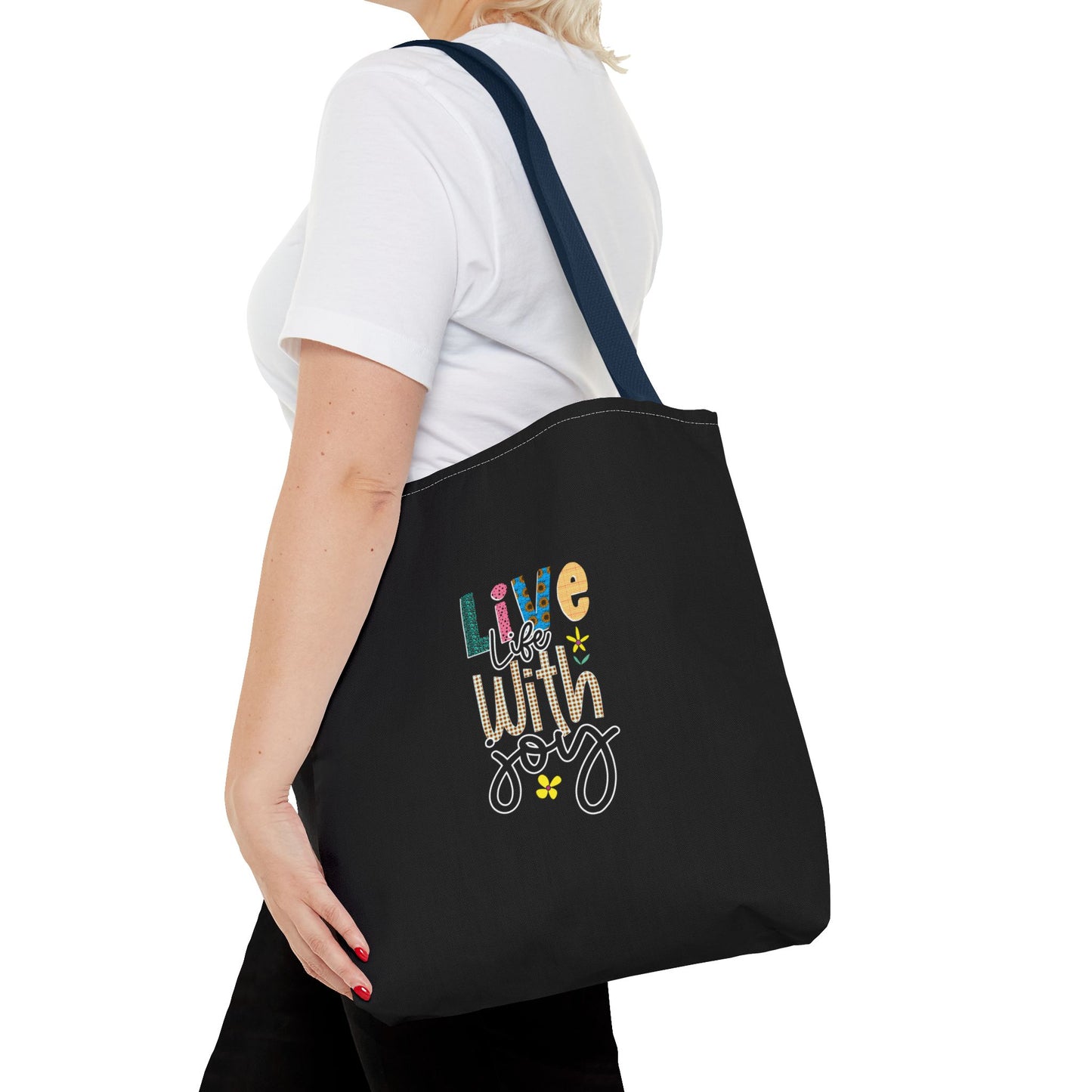 Live Life With Joy Tote Bag (AOP)