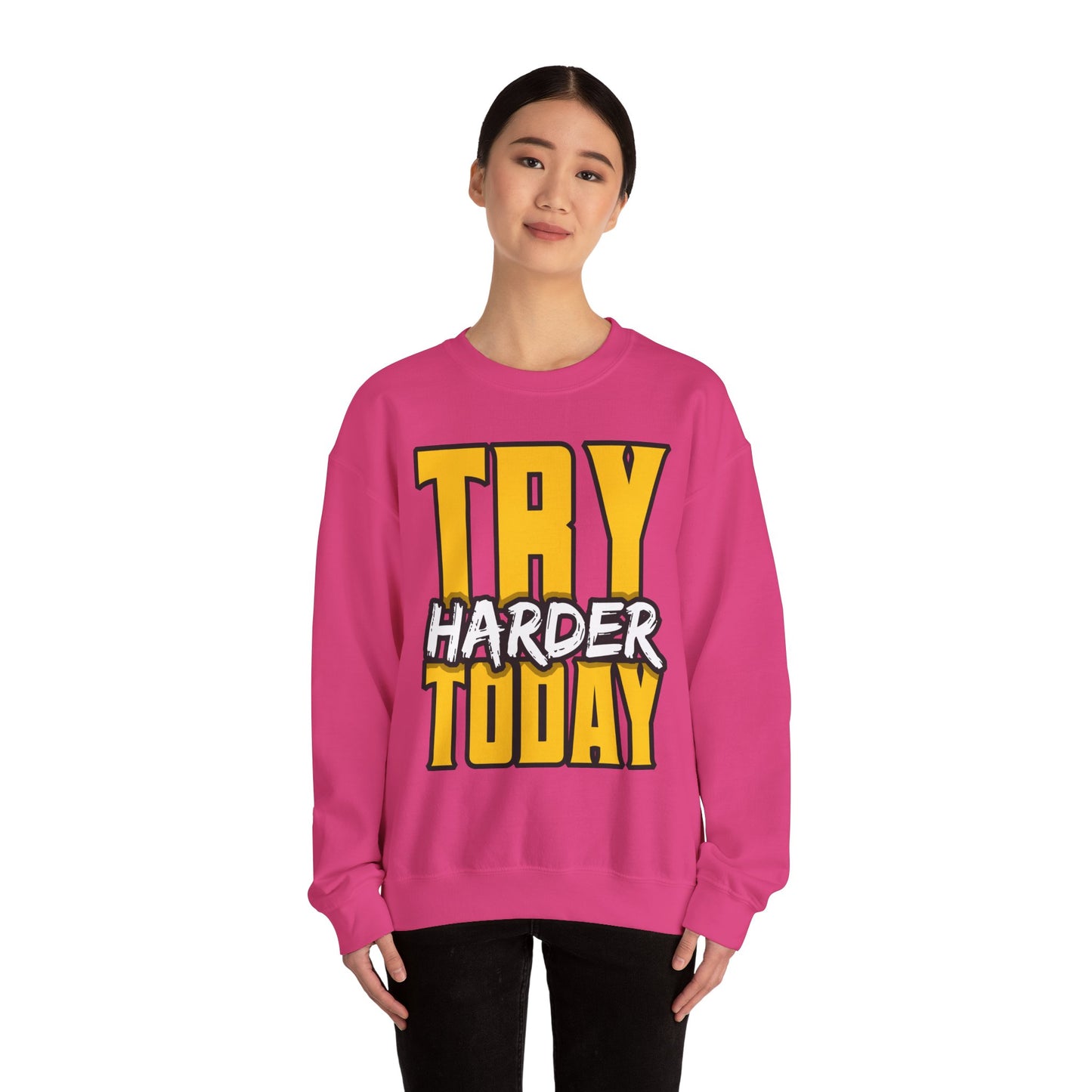 Try Harder Today Unisex Heavy Blend™ Crewneck Sweatshirt