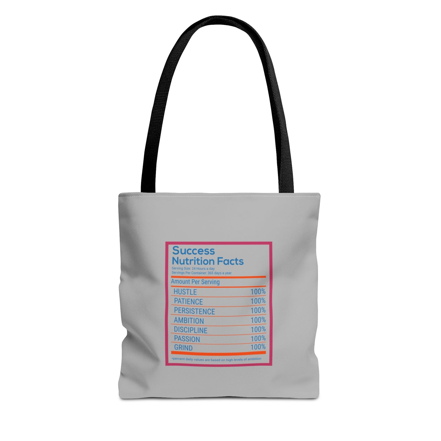 Success Nutrition Facts Tote Bag (AOP)