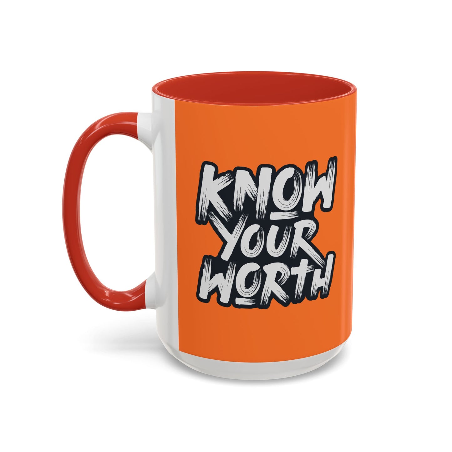 Know Your Worth Accent Coffee Mug (11, 15oz)