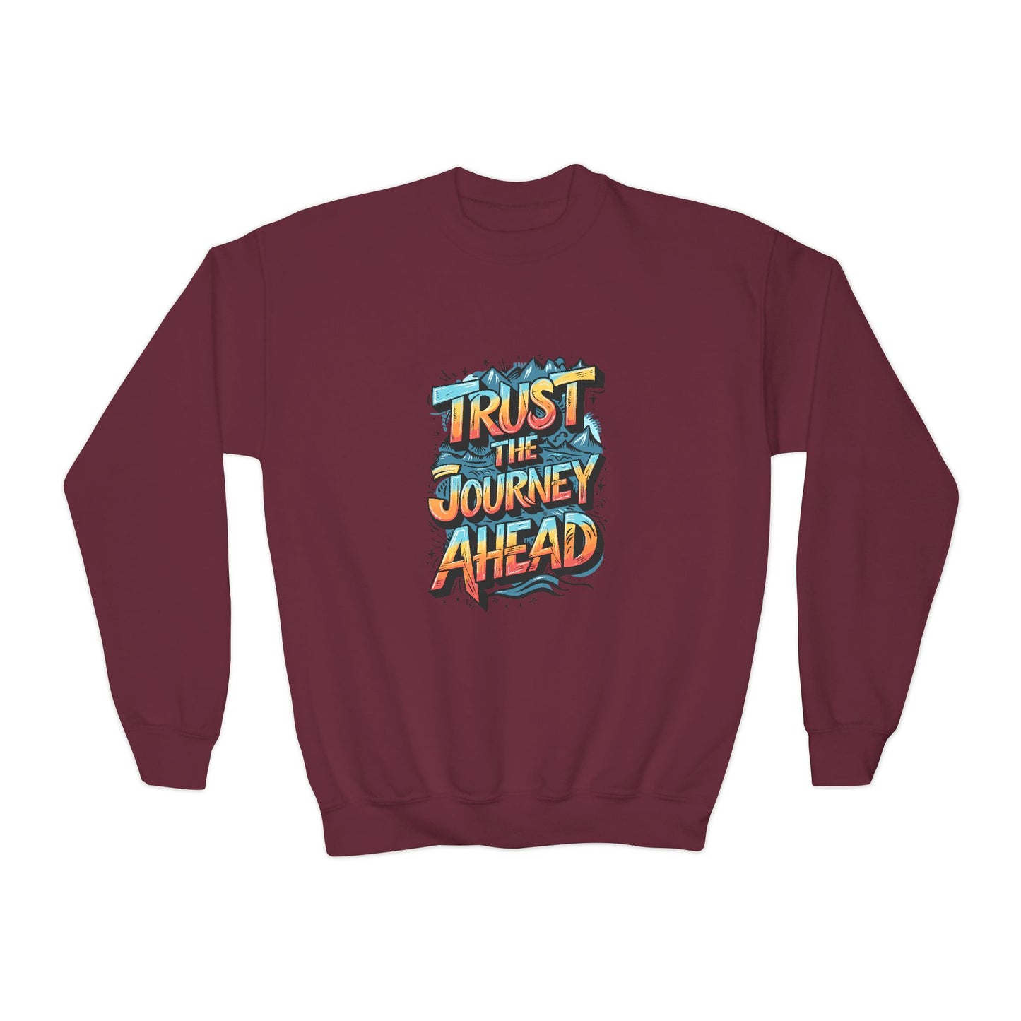 Trust The Journey Ahead Youth Crewneck Sweatshirt
