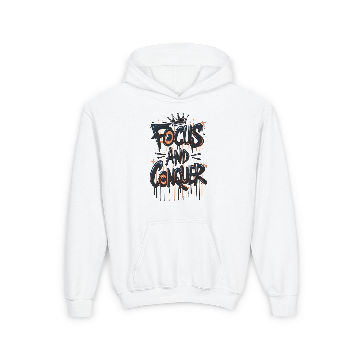 Focus And Conquer Youth Heavy Blend Hooded Sweatshirt