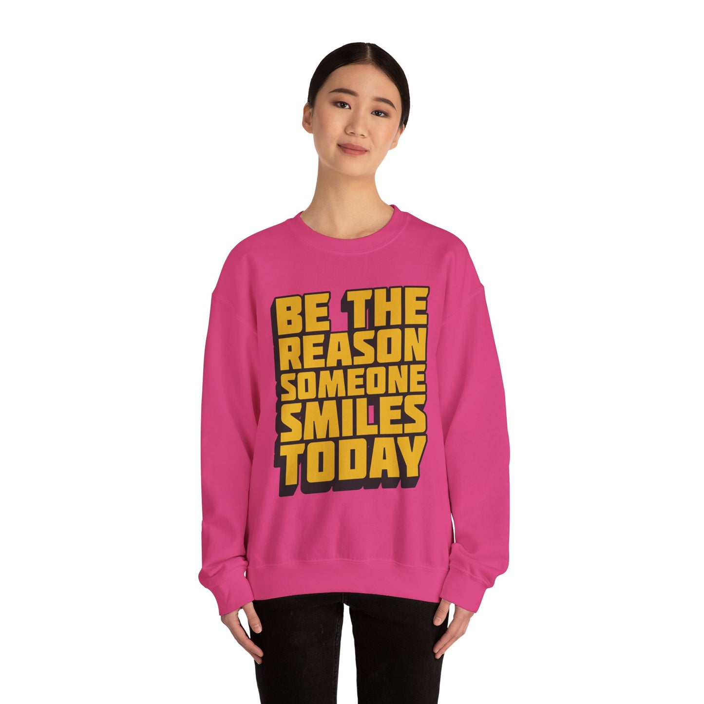 Be The Reason Someone Smiles Today Unisex Heavy Blend™ Crewneck Sweatshirt