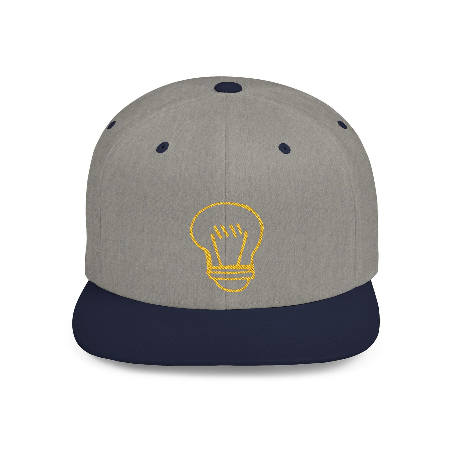 Drawing Light Bulb Flat Bill Snapback