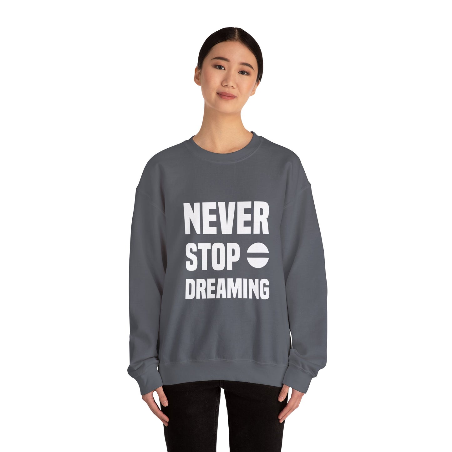 Never Stop Dreaming Unisex Heavy Blend™ Crewneck Sweatshirt