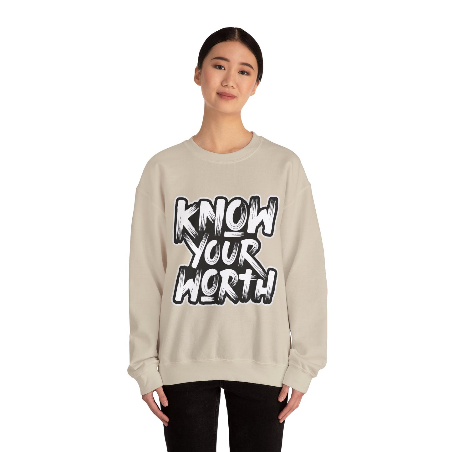 Know Your Worth Unisex Heavy Blend™ Crewneck Sweatshirt
