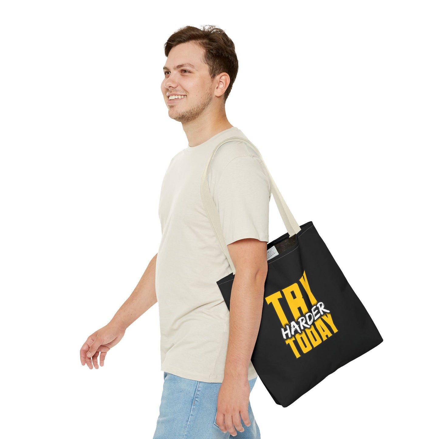 Try Harder Today Tote Bag (AOP)