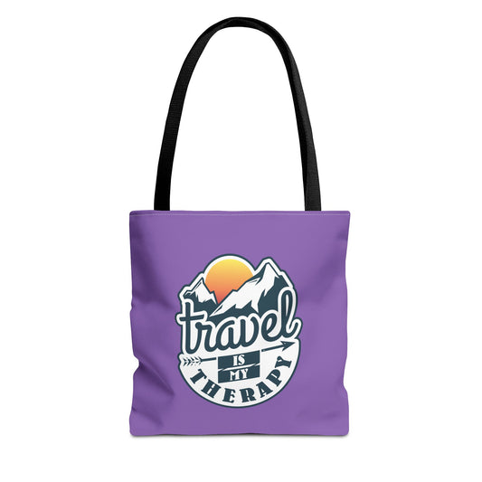 Travel Is My Therapy Tote Bag (AOP)
