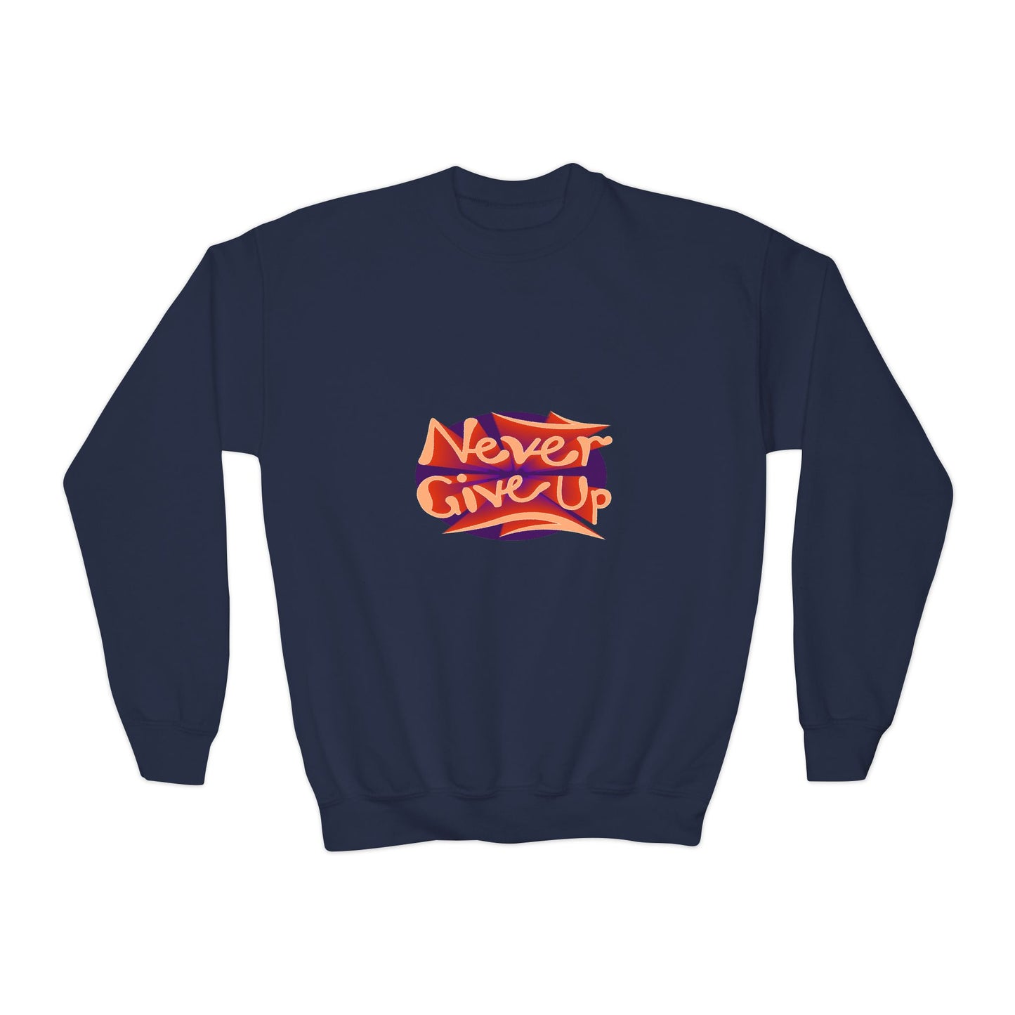 Never Give Up Youth Crewneck Sweatshirt