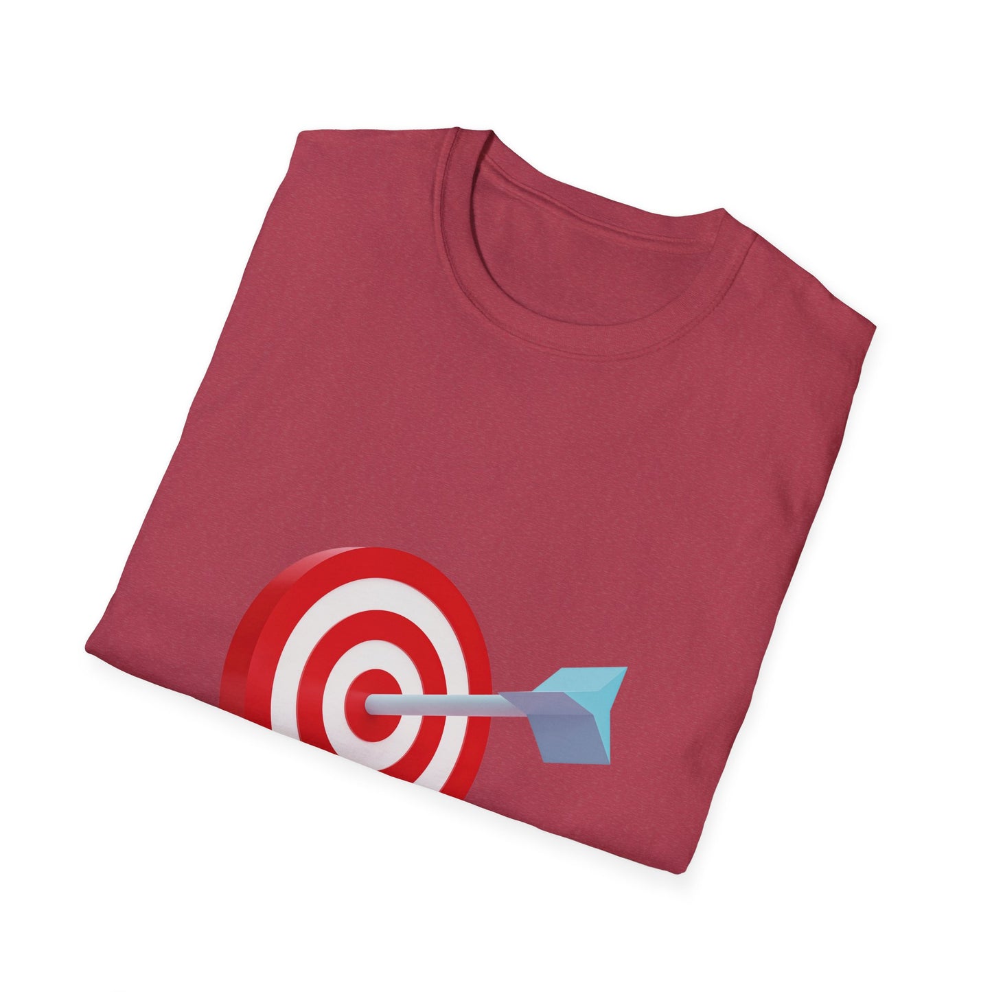 3d Render Arroe Hit The Center Of Target Or Goal Of Success Unisex Softstyle T-Shirt