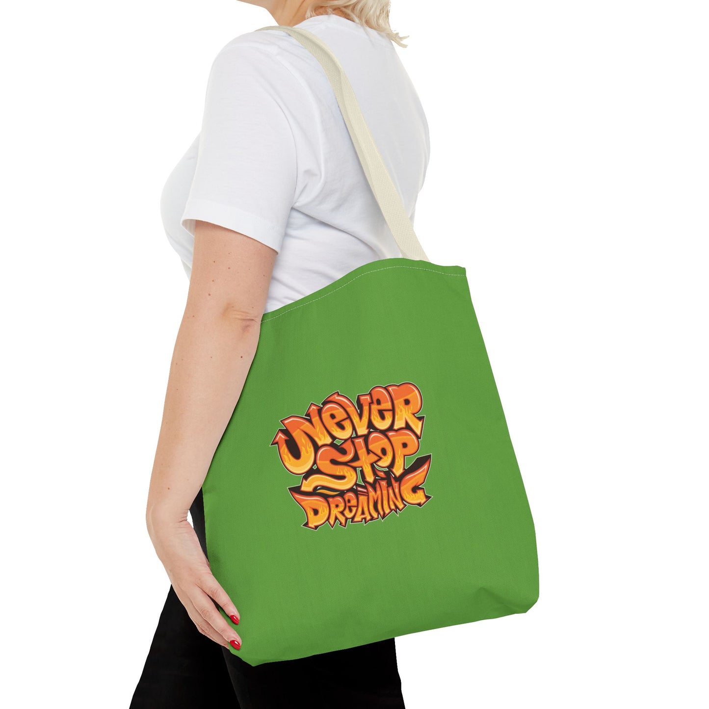 Never Stop Dreaming Tote Bag (AOP)