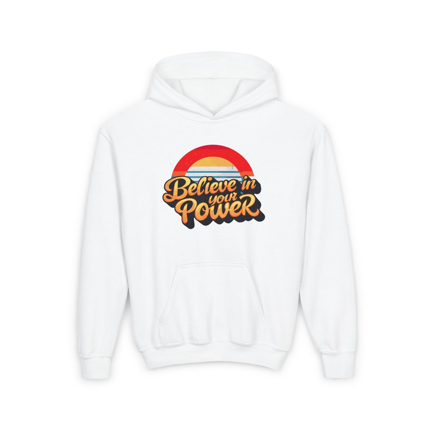 Believe In Your Power Youth Heavy Blend Hooded Sweatshirt